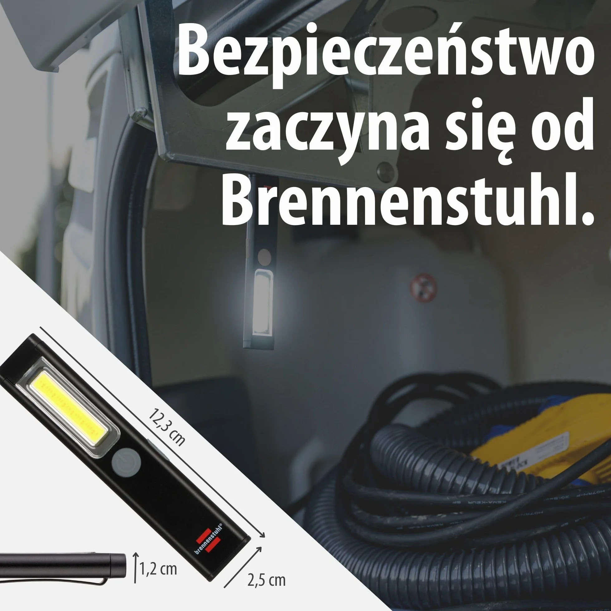 Brennenstuhl Lampa Warsztatowa Czarny 200 lm