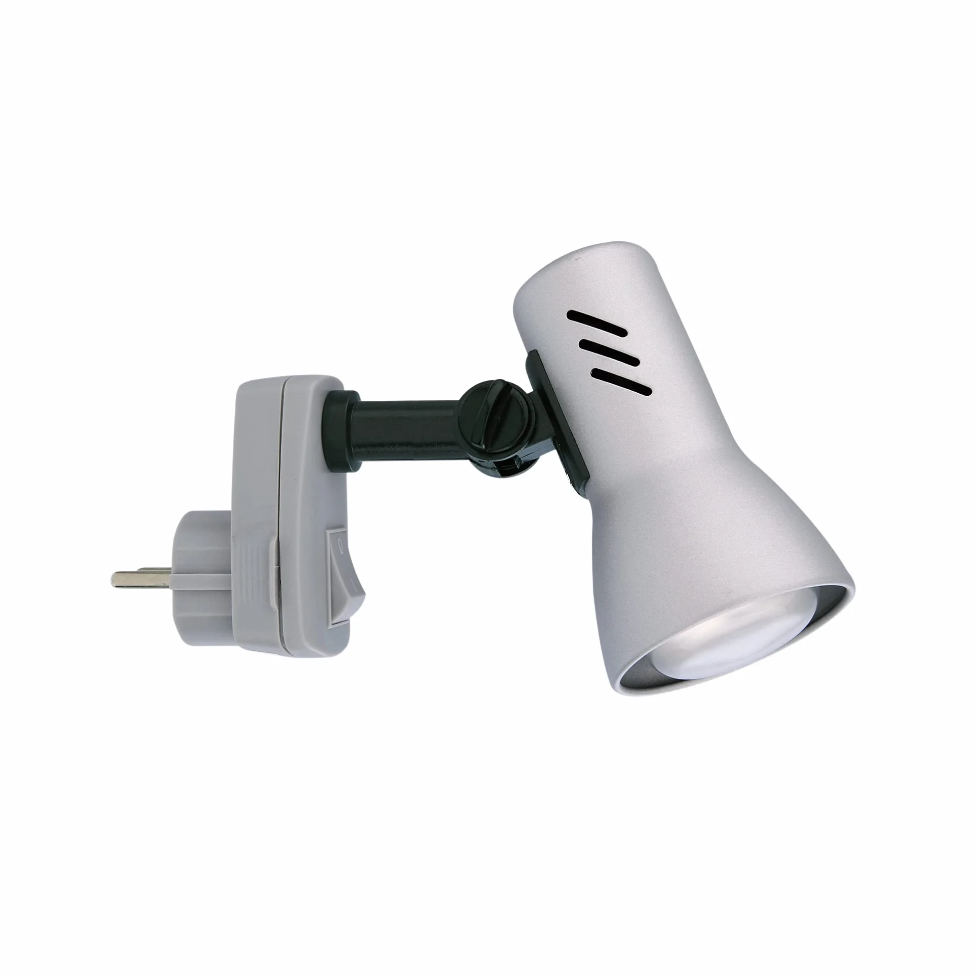 Briloner Lampka do czytania, wtyczka punktowa, E14, 25 W, obrotowa i wychylna, kolor tytanowy