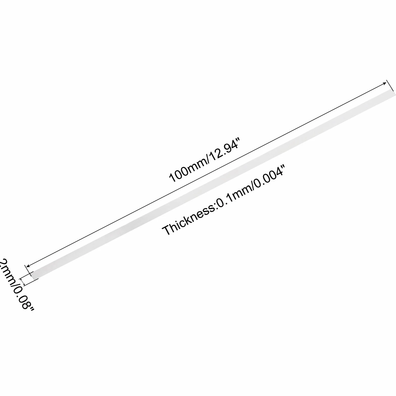 QUARKZMAN Czysty nikiel taśma 0,1 mm x 2 mm x 100 mm końcówka lutownicza niklowa do akumulatorów i zgrzewania punktowego 100 sztuk
