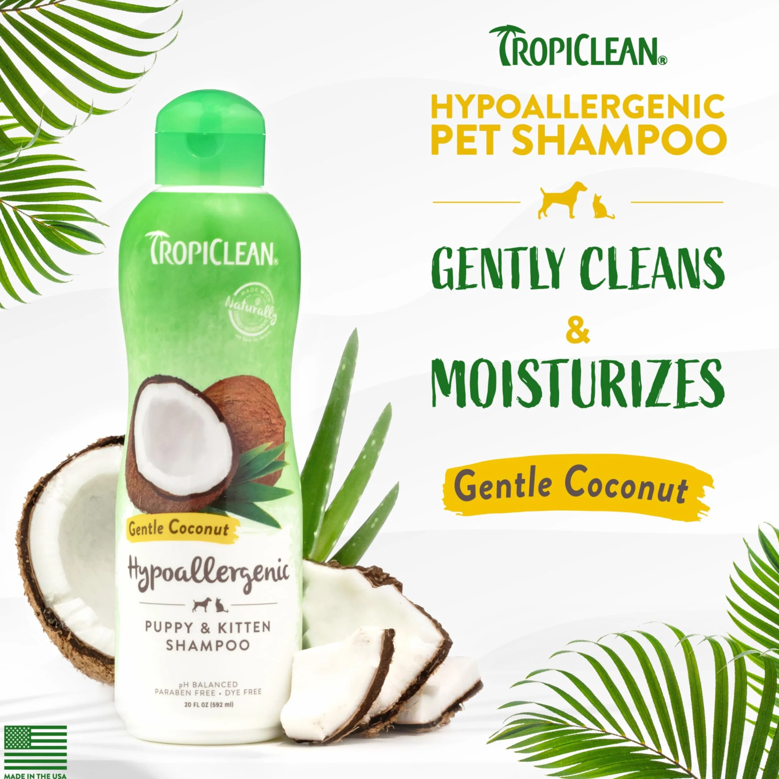Tropiclean Delikatny Szampon Kokosowy dla Szczeniąt-355 ml