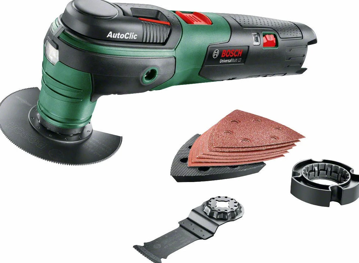 Bosch UniversalMulti 12 power multi-tool 20000 RPM Black, Green, Red - Multipurpose tool (Battery, Li-ion, 62 mm, 277 mm, 89 mm, 1.1 kg)