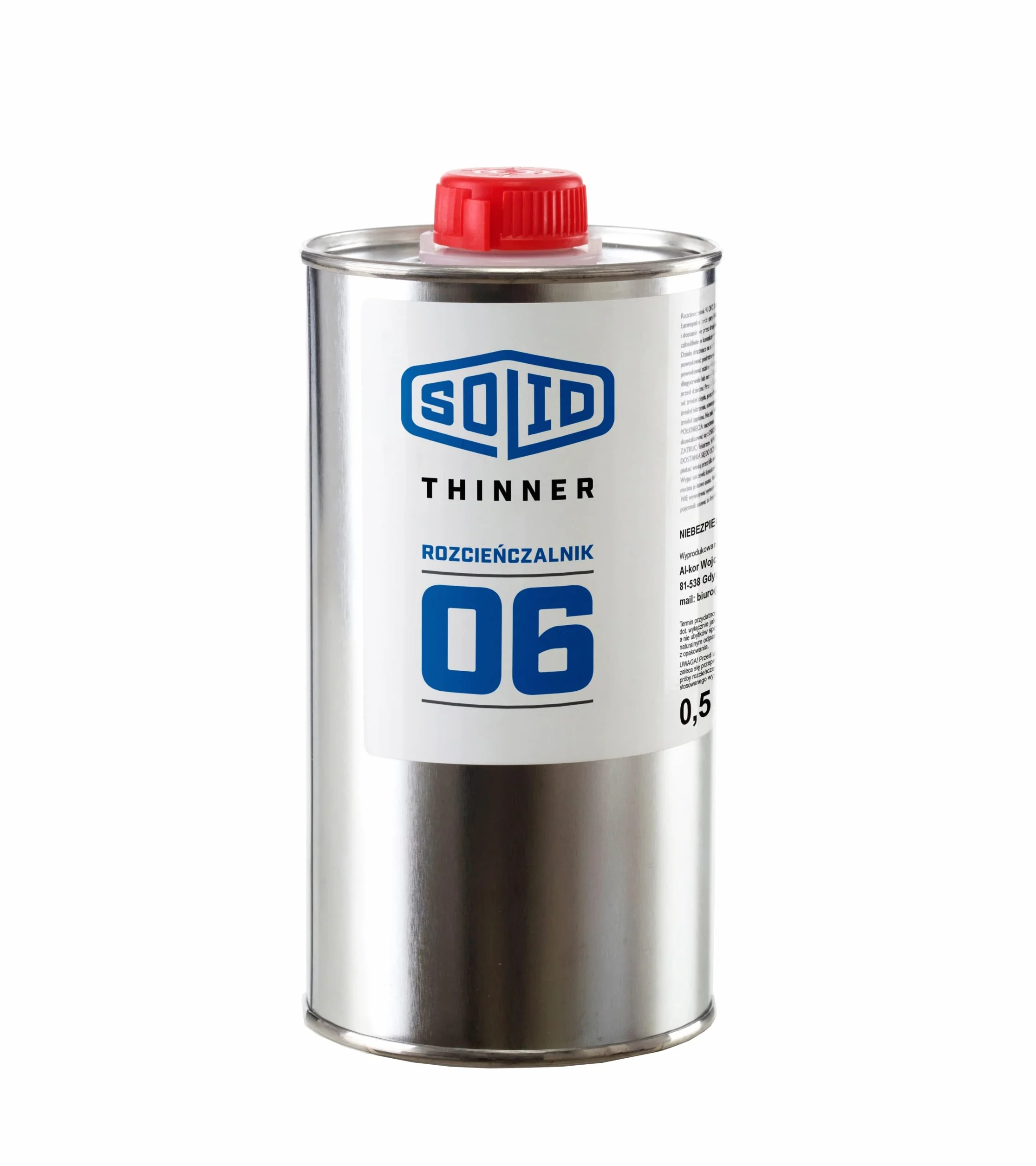Rozcieńczalnik Solid Thinner 06 0,5L do Farb Poliuretanowych, Alkidowych i Akrylowych