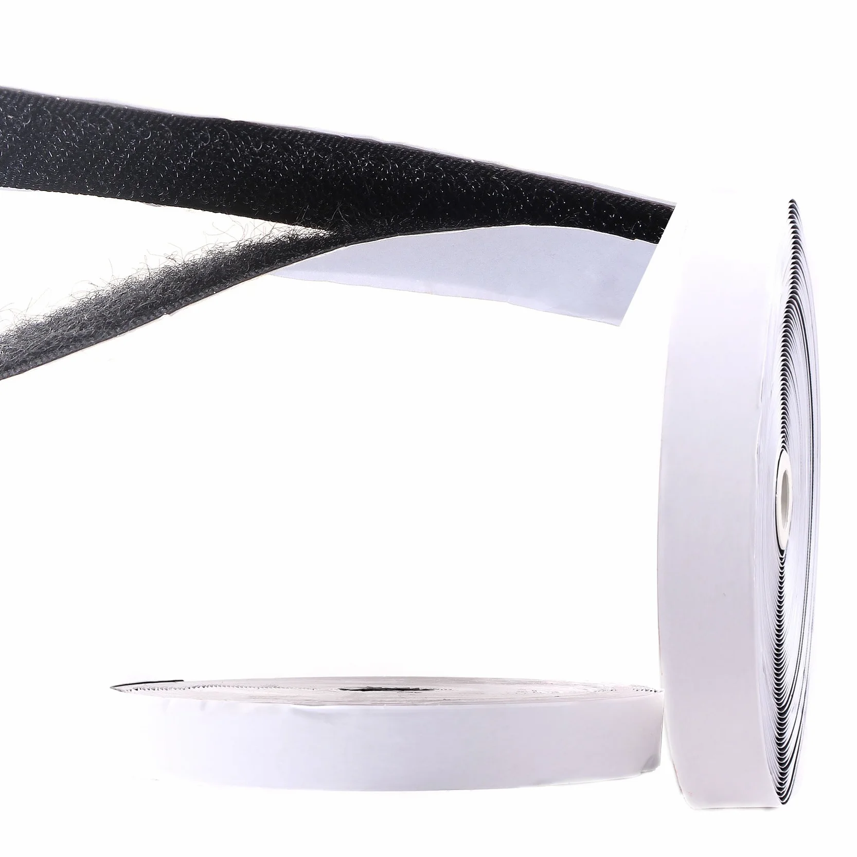 TUKA 25 metrów x 20 mm Samoprzylepna taśma haczykowa i klamra, samoprzylepna taśma na zarysowania, taśmy samoprzylepne z haczykami i pętlami, szerokość 20 mm, haczyk 25 m i klamra 25 m, czarna,
