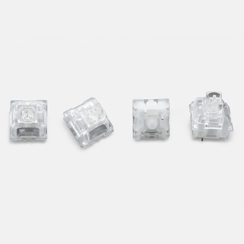 TTC Frozen Silent V2 Switch, Transparent RGB Pre-Lubed Silent Linear Mechanical Keyboard Switch(110PCS)