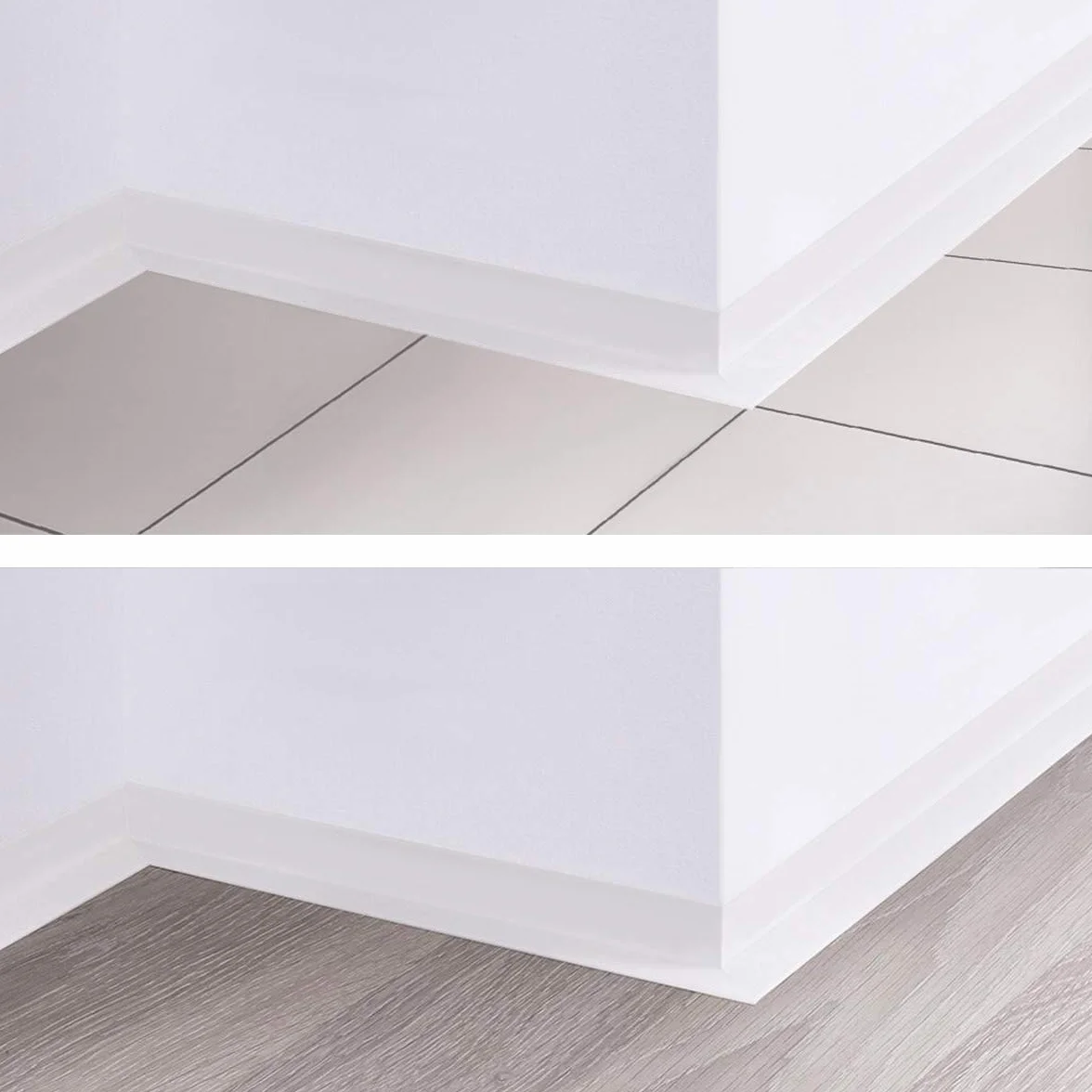 listwa przypodłogowa miękka samoprzylepna, BIAŁA, listwa łamana PVC, 18x18mm, 5 Meter