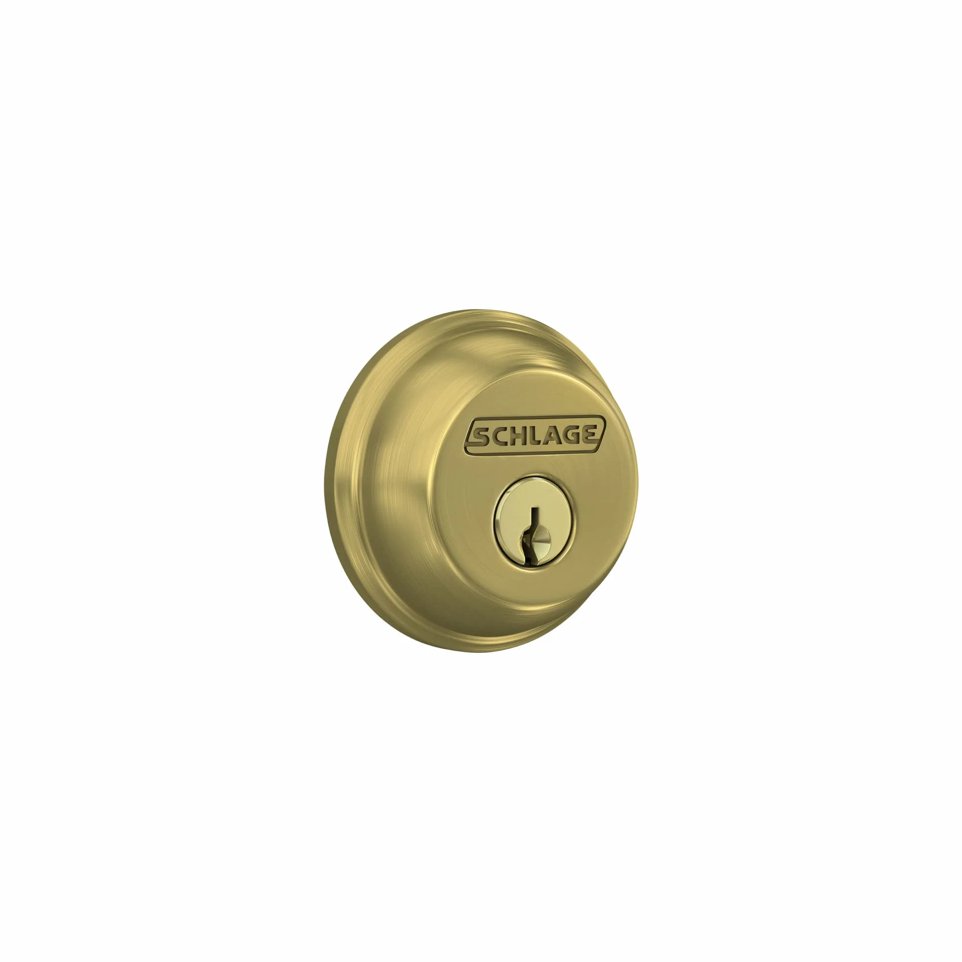 SCHLAGE Lock Company Zamek zasuwkowy, jednocylindrowy, satynowy mosiądz (B60 N 608)