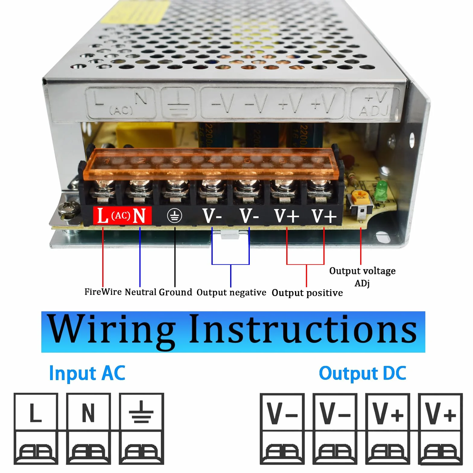 Przełączanie zasilania 5V 30A 150W, transformator AC 110/220V na DC 5V, konwerter do wyświetlacza LED, automatyki przemysłowej i monitorowania