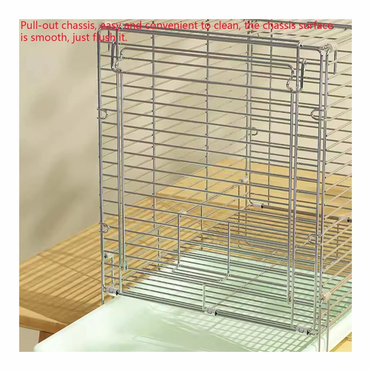 Klatka dla ptaków Składana klatka dla ptaków ze stali nierdzewnej Parrot Outdoor Bird Cage Transport przenośna klatka ręczna Dom dla zwierząt(Biały)