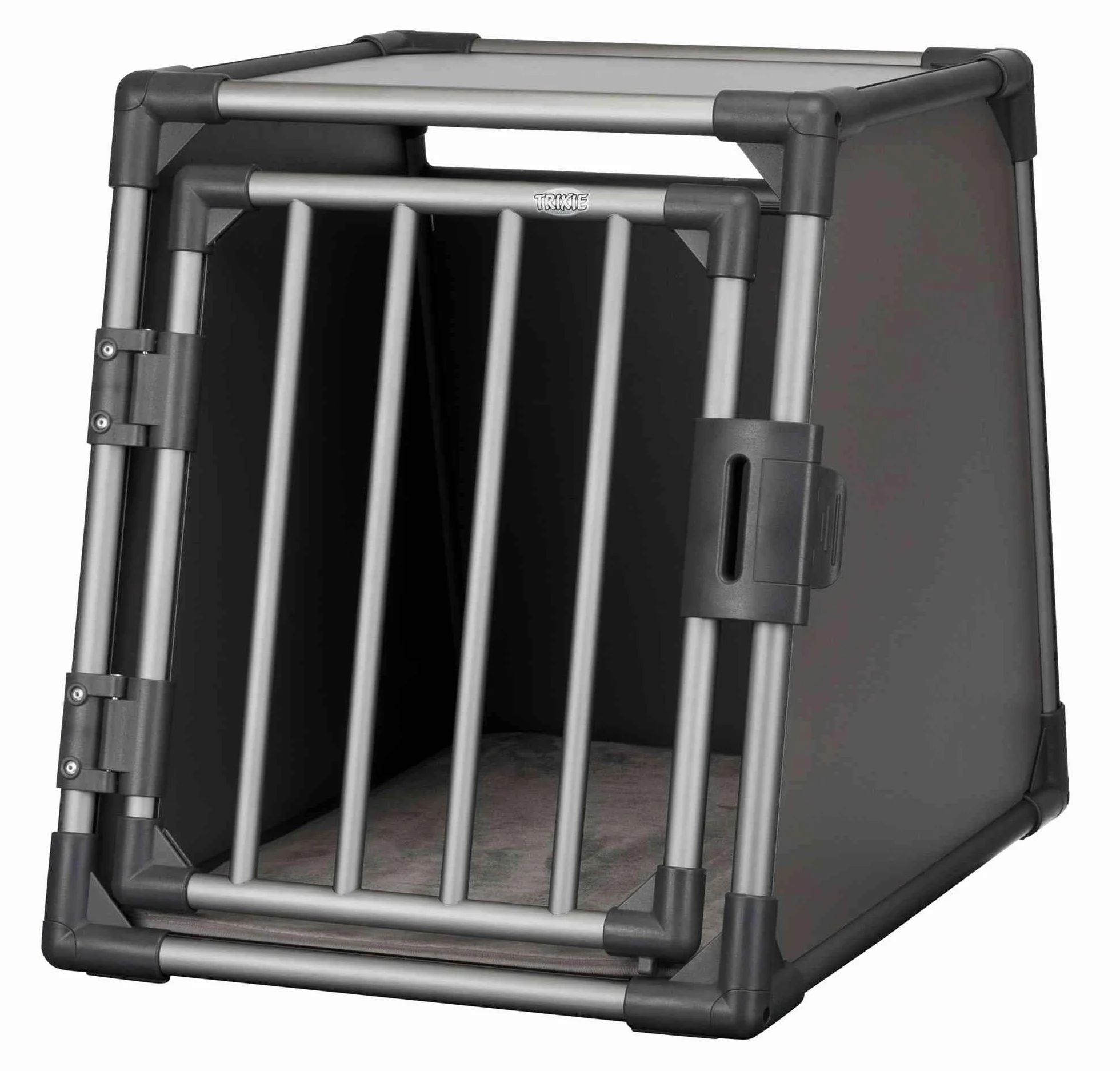 Trixie T39336 Klatka Transportowa dla Zwierząt 55×61×74 cm Czarny Szary