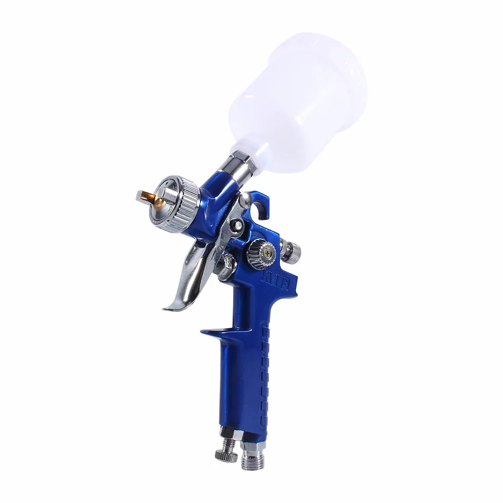 Wakects Mini -powietrzna Pistolet do Sprayu do Farby HVLP, Pneumatyczne Narzędzia Pneumatyczne o Niskim Ciśnieniu 0,8 Mm Dyszę 100 Ml z Regulowanymi 3 Pokrętłami do igieł Stali Nierdzewnej i Dysz,