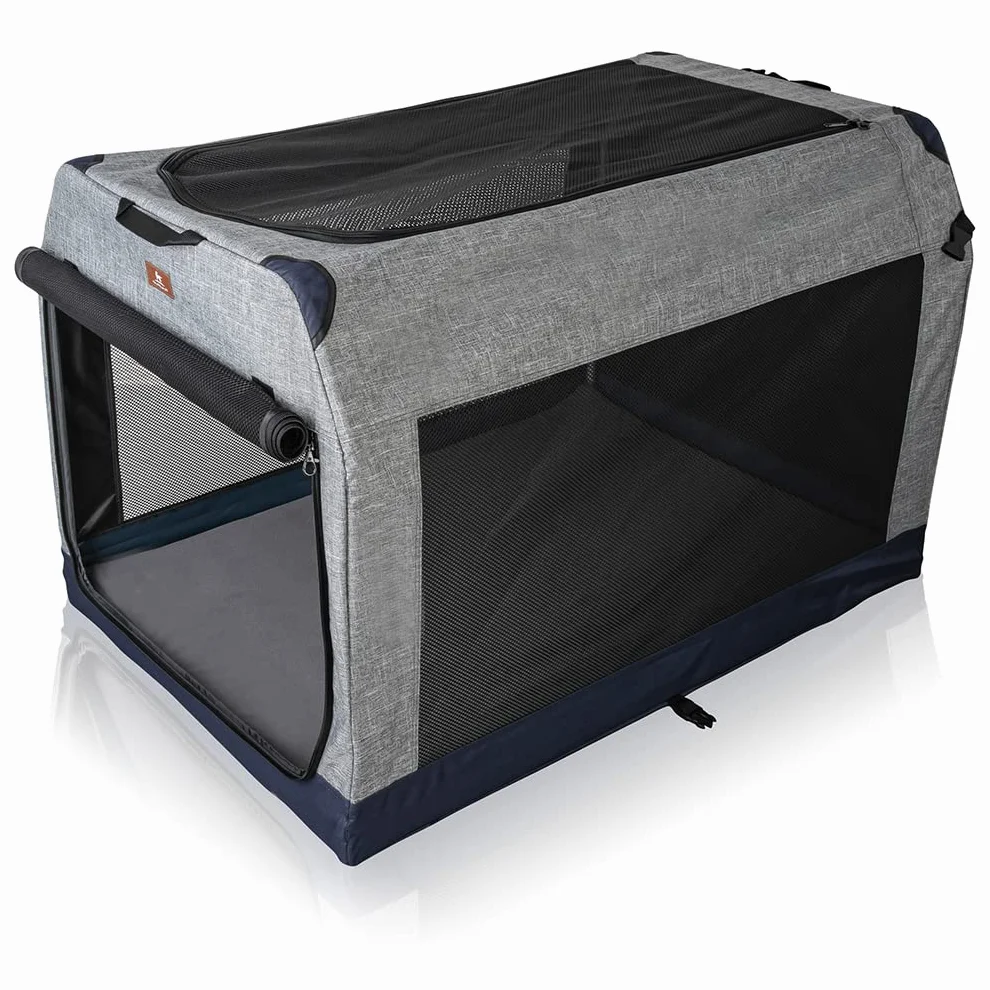 Knuffelwuff składana skrzynka transportowa dla psa do bagażnika z aluminiową ramą L 76 x 51 x 48 cm