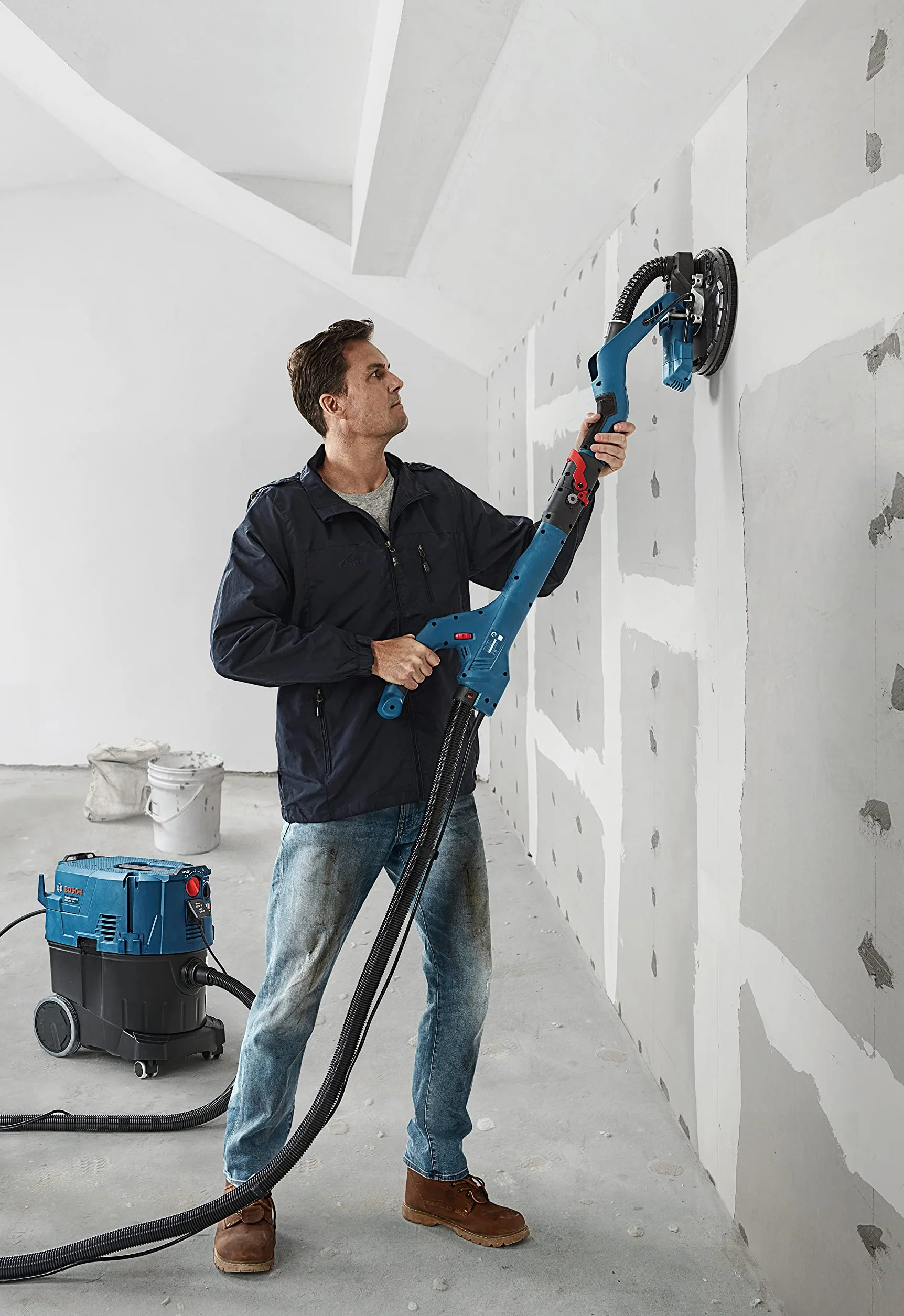 Bosch 1 x talerz podporowy średni Ø 215 mm (do Bosch Professional GTR 550, akcesoria do szlifierki do suchej zabudowy)