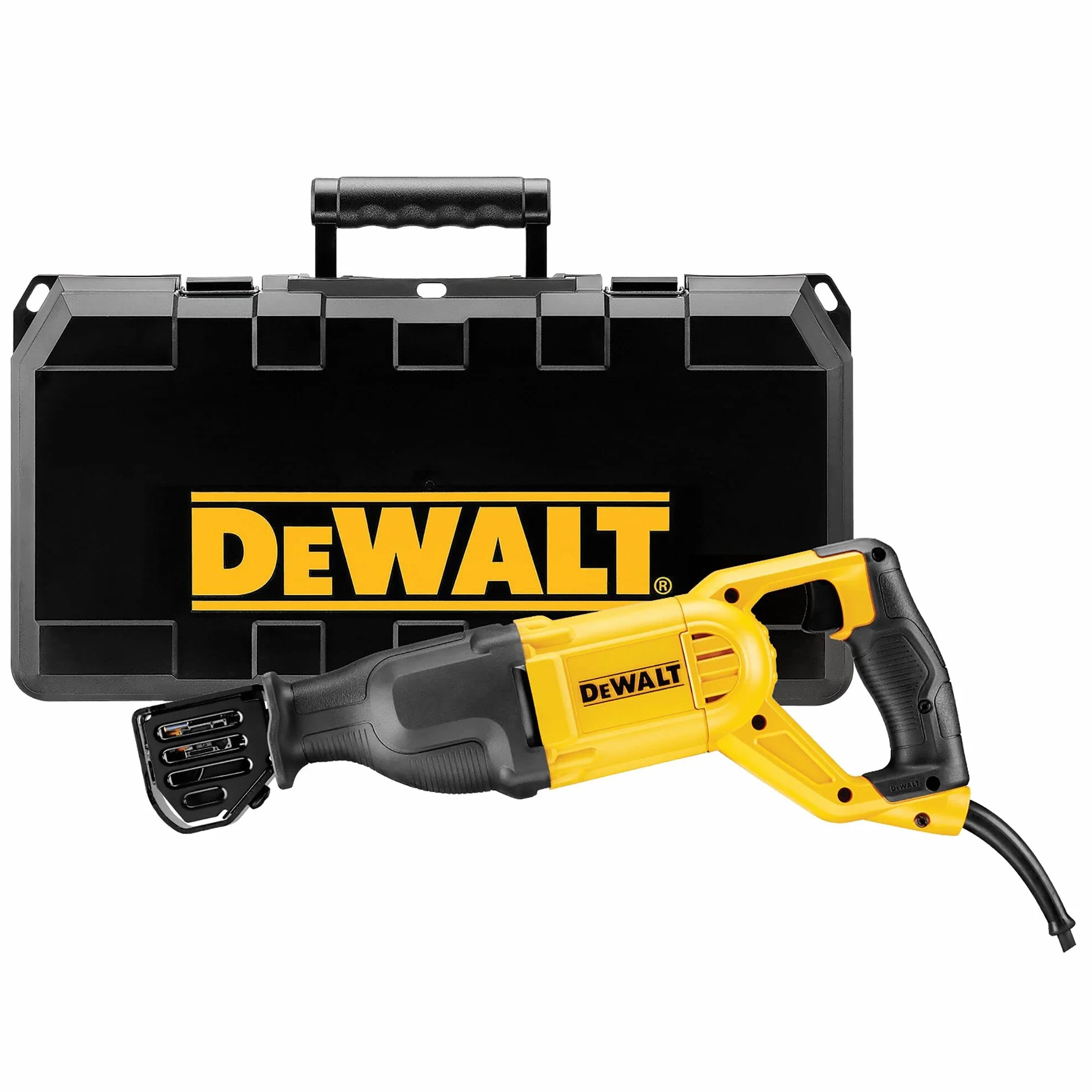 DEWALT Piła szablasta 1100 W (długość skoku 29 mm, maks. wydajność cięcia (drewno) 280 mm, w zestawie walizka transportowa), DWE305PK