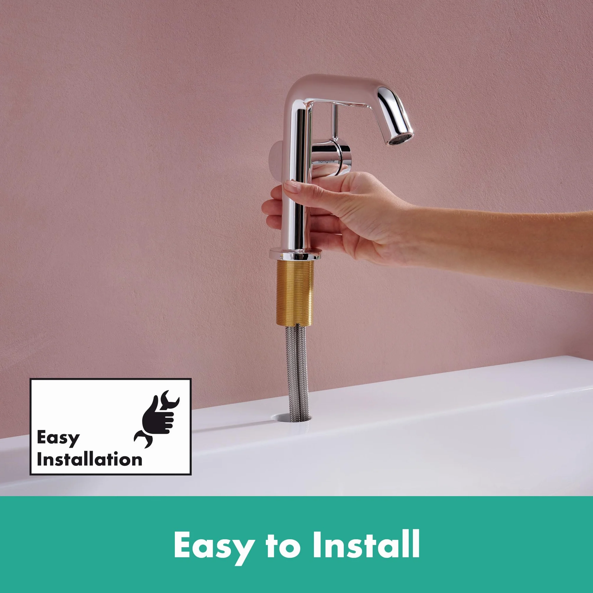 hansgrohe Tecturis S Fine jednouchwytowa bateria umywalkowa chrom 112 mm EcoSmart+ CoolStart