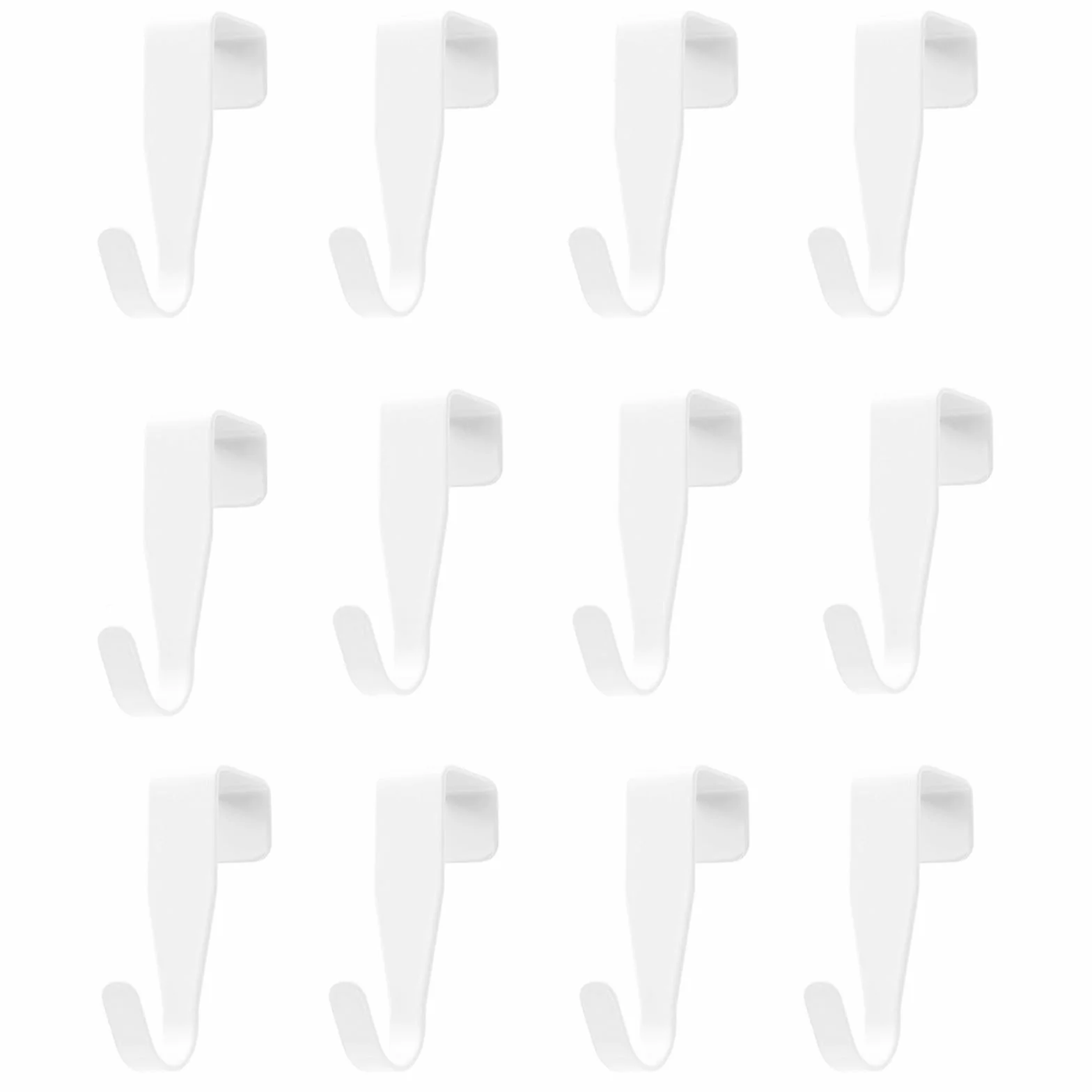 Sugeru® 12 haczyków na drzwi, do zawieszenia drzwi, 2-stronne zastosowanie, wieszaki na ubrania do zawieszenia, wieszaki na ubrania, wieszaki okienne, które są używane oddzielnie, bez wiercenia
