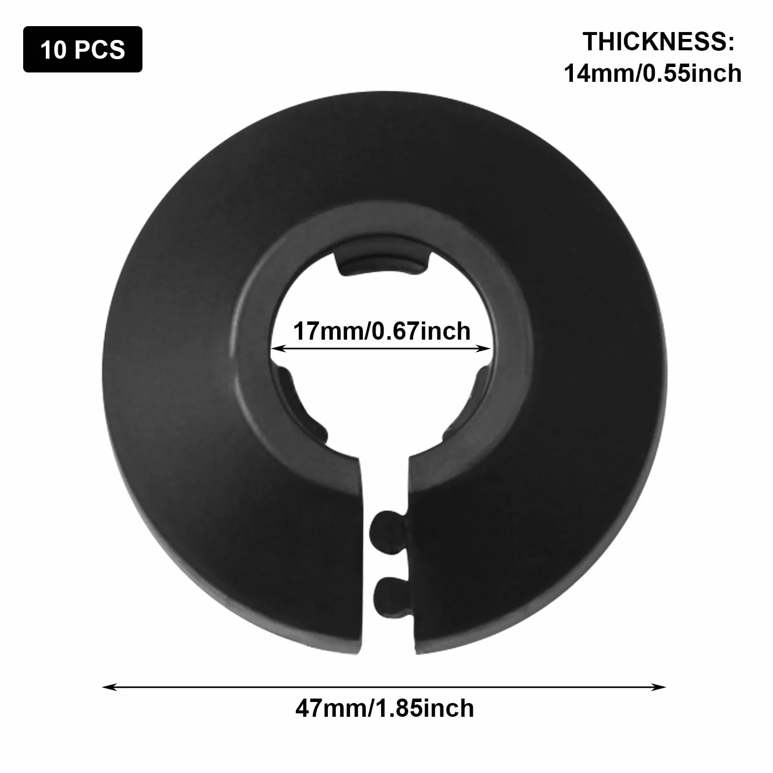 Plastikowe osłony rury chłodnicy 16 mm dekoracja rury, zestaw 10 szt