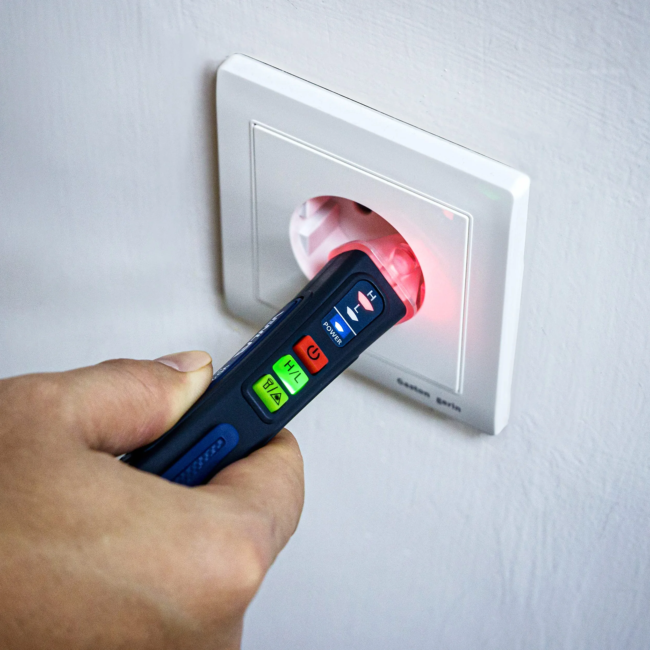 Bezkontaktowy Tester Napięcia AC NCV 12/48-1000V Profesjonalny Tester Elektryczny z Alarmem LED i Dźwiękowym