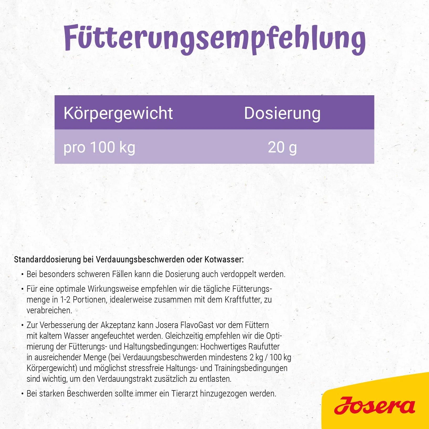 JOSERA Flavo Gast 3 kg karma dla koni wrażliwych z EquiFlavin