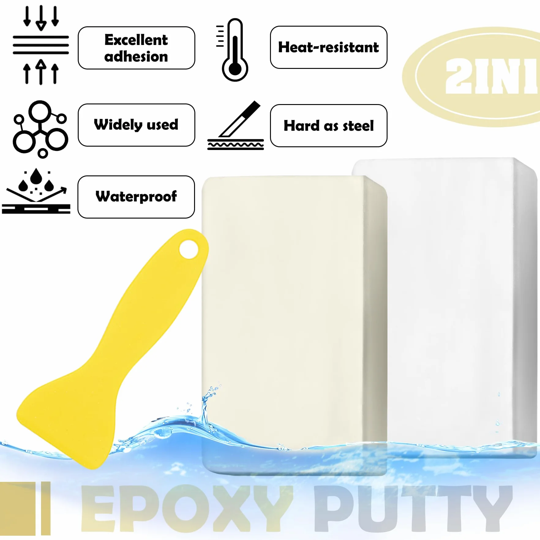 Putty epoksydowe 280 g szybka naprawa szpachla epoksydowa do naprawy wycieków pęknięć wypełnienia 2 części