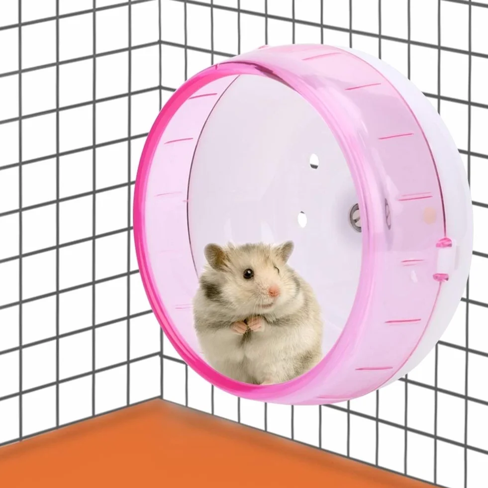 Kunststoff-Super Silent Roller zabawka dla małych zwierząt, chomika, świnka morska Chinchilla (różowa)