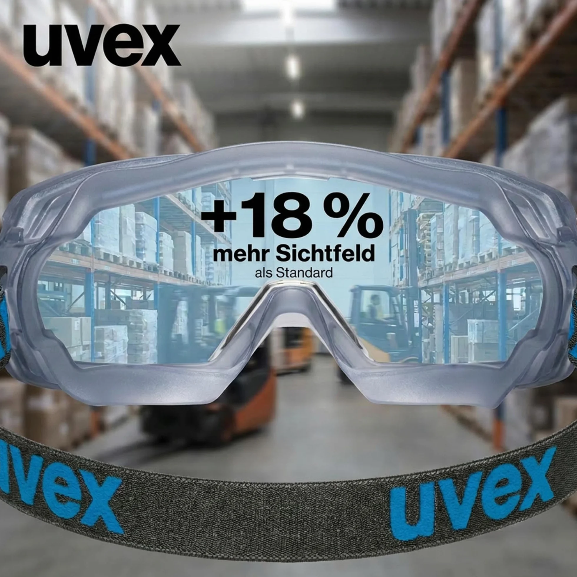 Uvex Hypervision – okulary pełne widzenia – okulary ochronne z panoramiczną szybą – 100% ochrona przed promieniowaniem UV – szybka odporna na zaparowanie i zarysowania