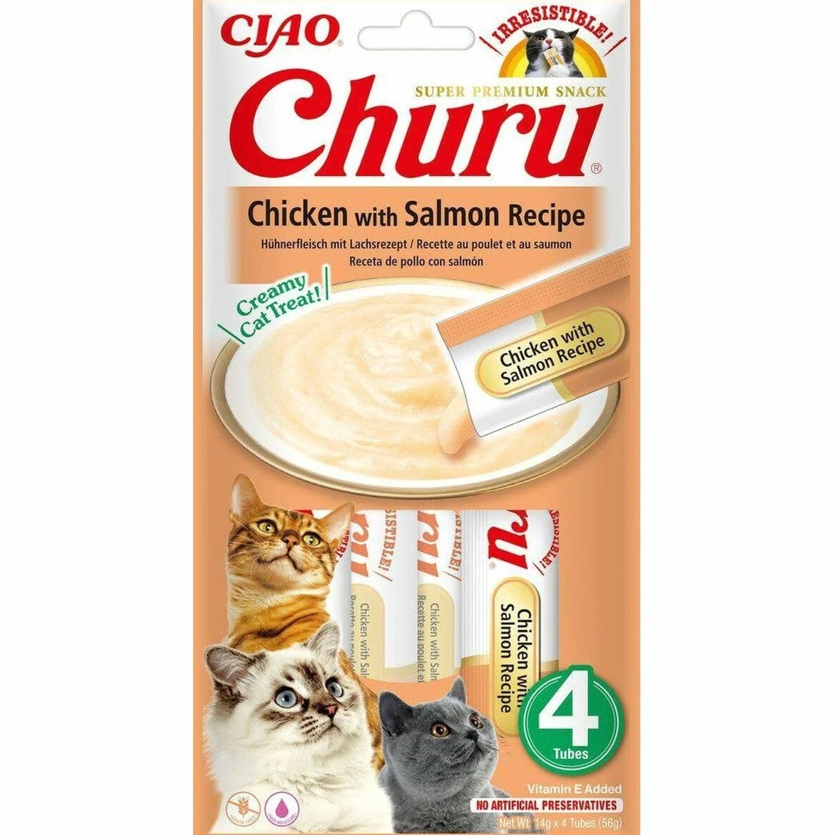 Inaba Churu Karma dla Kotów, Tuńczyk/Łosoś, 4 x 14 g