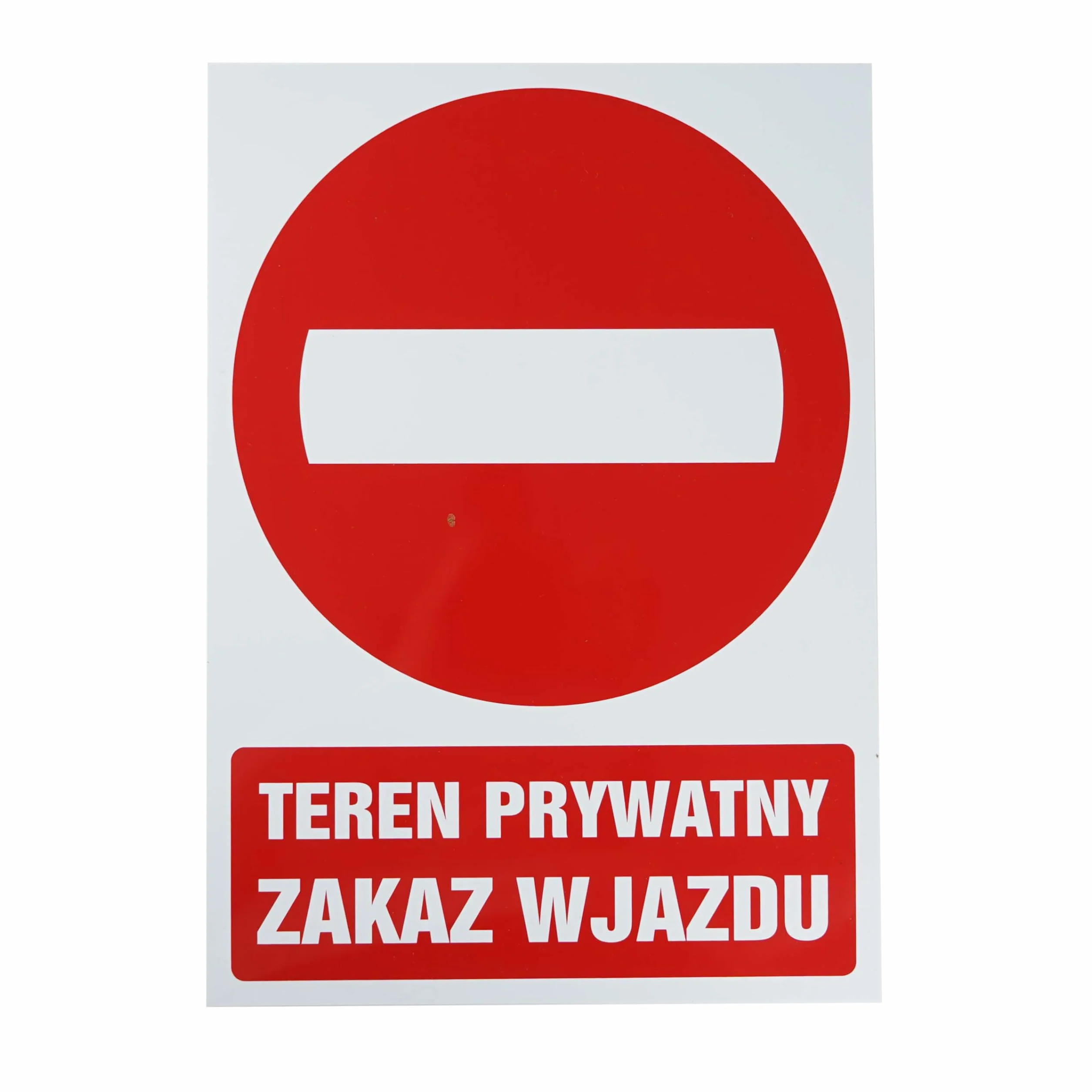 Tablica PCV Teren Prywatny Zakaz Wjazdu 35x25 cm Odporna Na Warunki Atmosferyczne