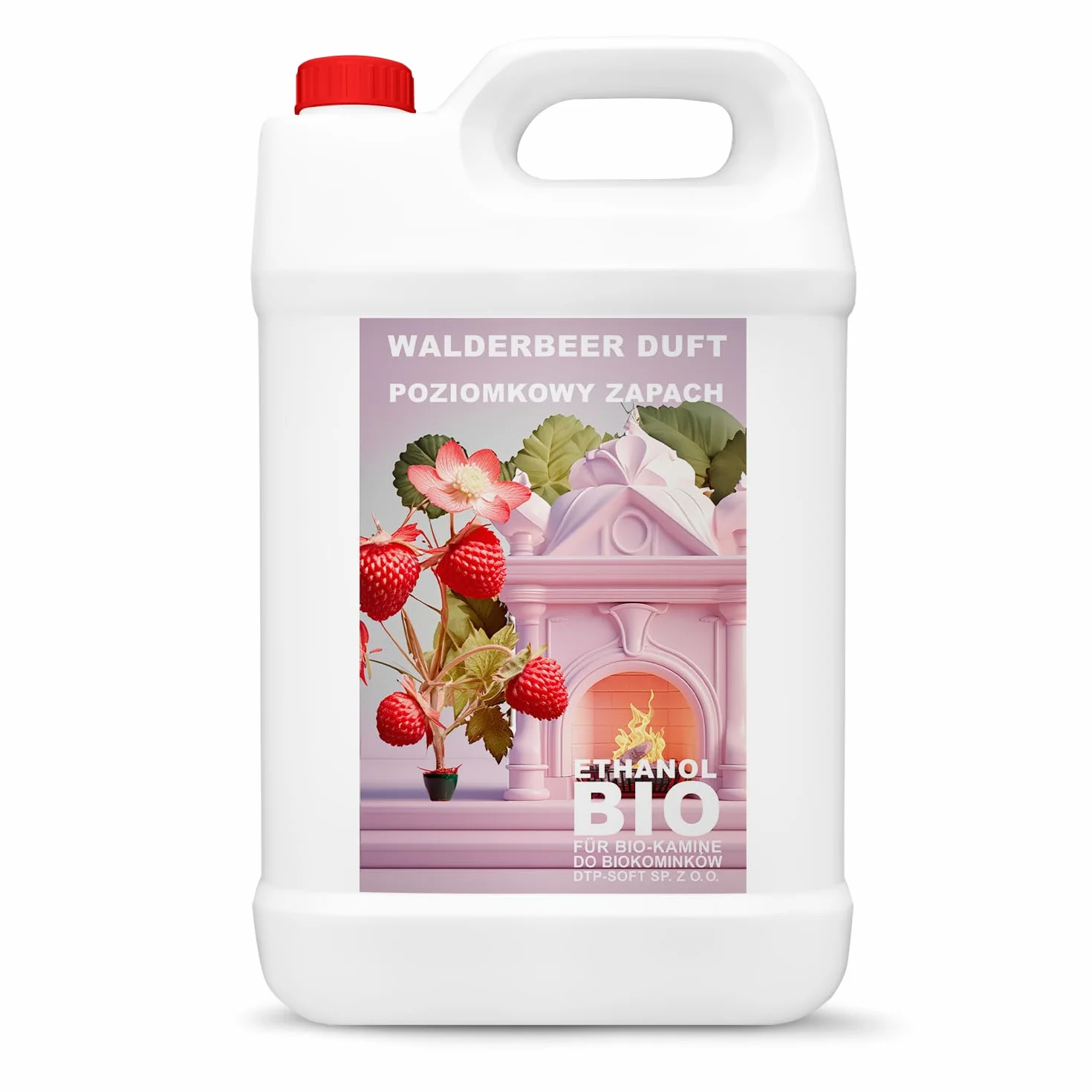 Bioetanol Premium 100% do kominka zapach dzikiej truskawki 5 l