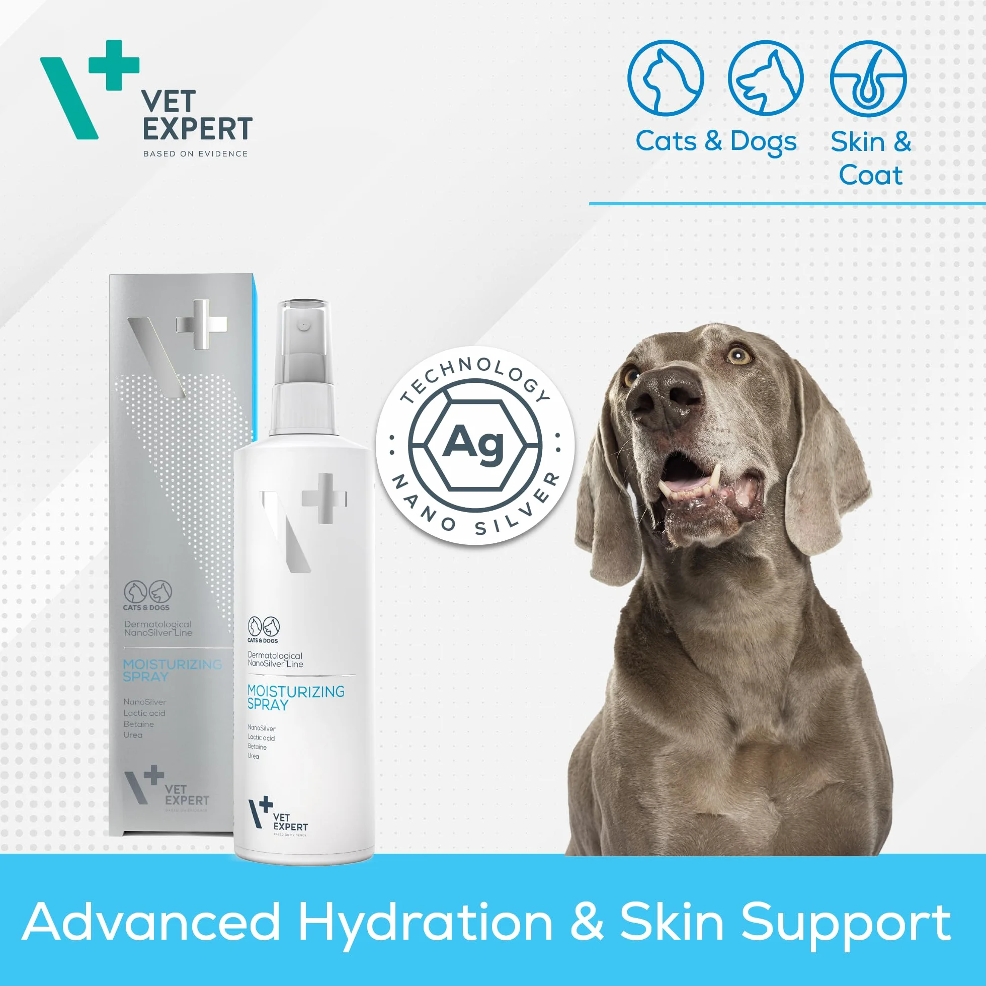 VET EXPERT MOISTURIZING SPRAY - spray nawilżający dla psów i kotów 100 ml