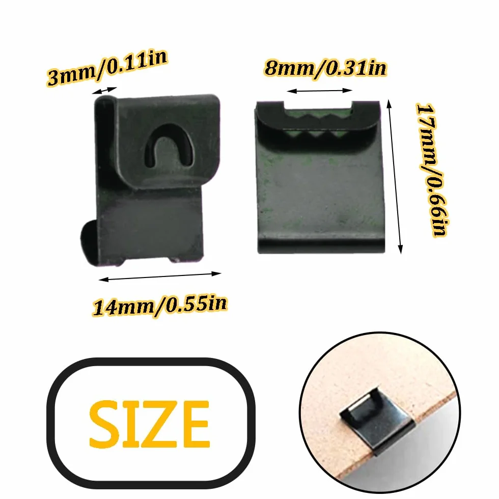 100 sztuk metalowych ramek na zdjęcia, haczyki 17 x 14 mm, w kształcie litery S, haczyki do twardych i płyt kartonowo-gipsowych, na ścianę, ramki na zdjęcia, haczyki do ramek na zdjęcia