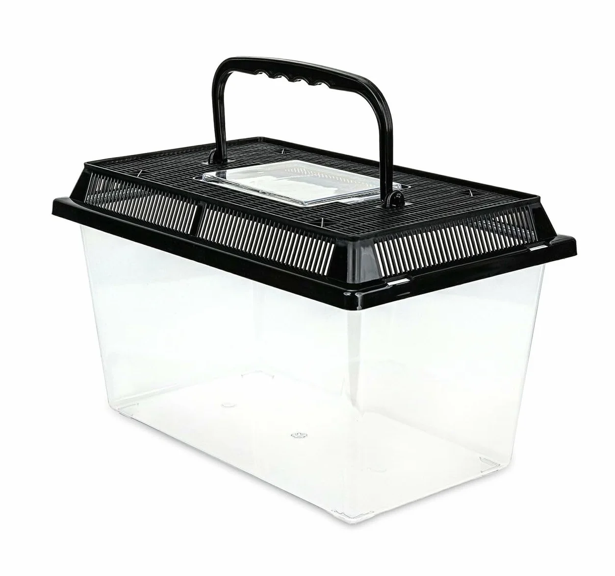Happet Pojemnik hodowlany Terra Box Light 27×17×16 cm – przezroczysty z wentylacją i uchwytem | Transporter i faunarium dla gadów, płazów, owadów, pajęczaków, gryzoni