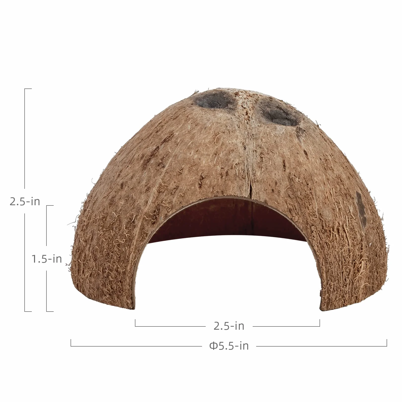 Niteangel 2-pak naturalnych kryjówek dla gadów, jaszczurki, pająka i ryb akwariowych (naturalna powierzchnia)