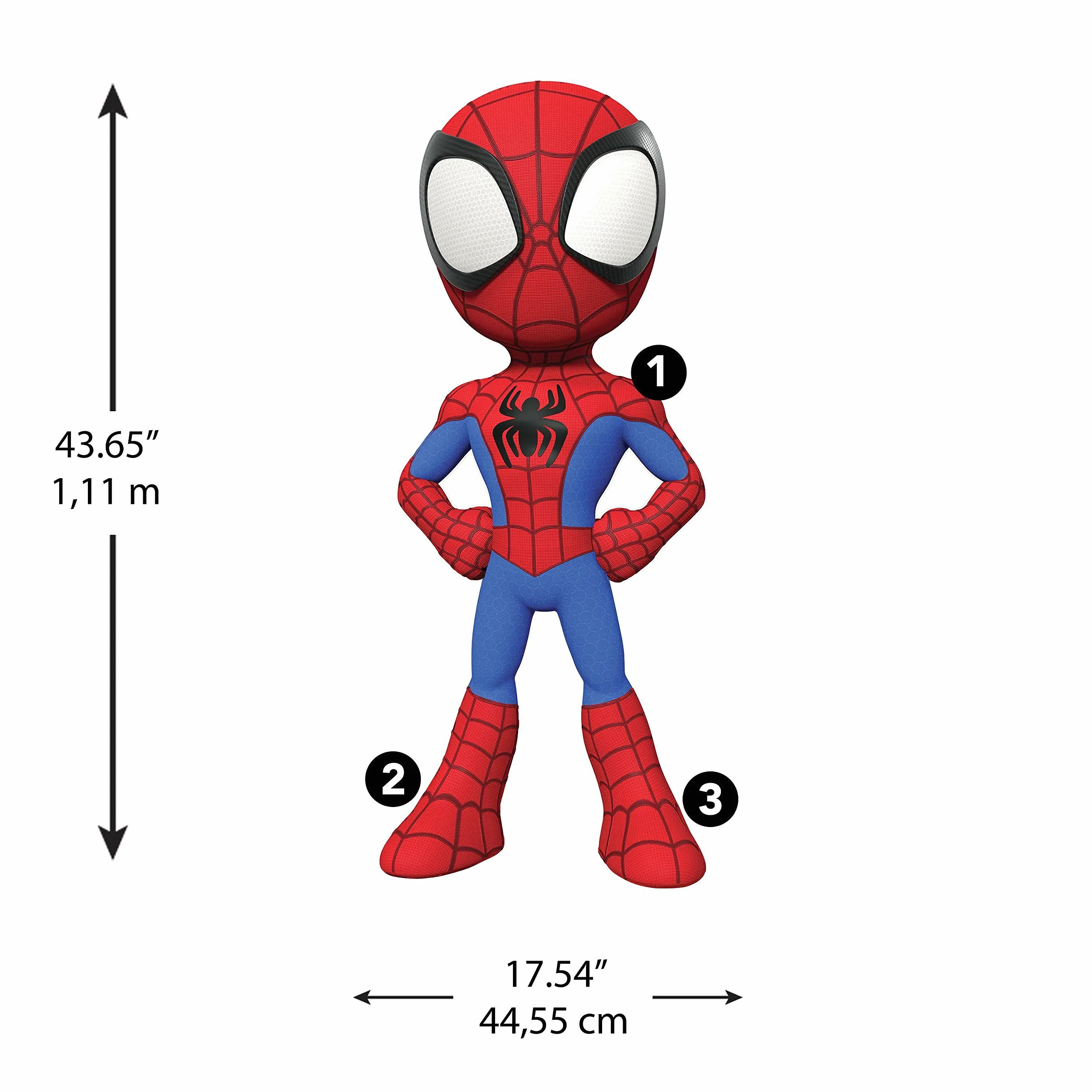 Marvel RoomMates Gigantyczna naklejka Spidey i jej fantastyczni przyjaciele repozycjonowalne czerwony żółty niebieski zielony pomarańczowy fioletowy