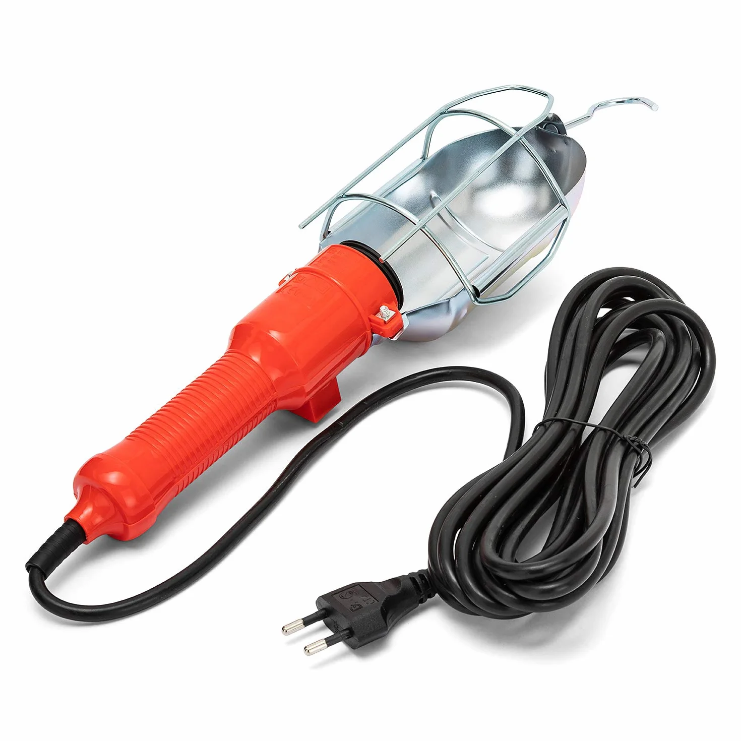 Velamp Przenośna lampa robocza E27 60 W z kablem 10 m pomarańczowa