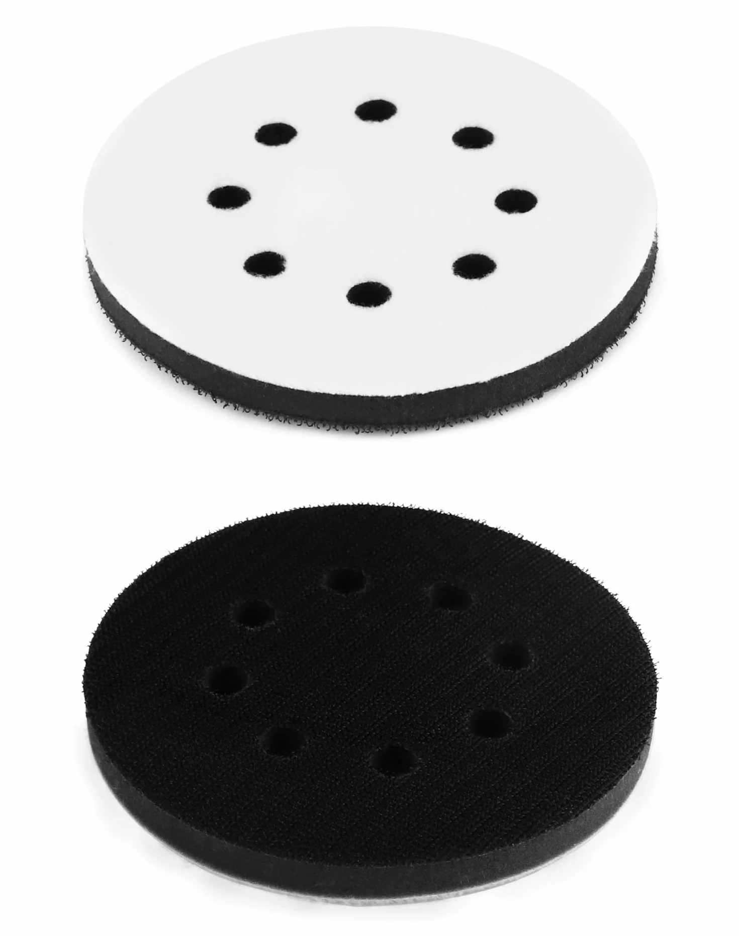 QWORK® 2 sztuki 125 mm podkładka z gąbki podkładka na rzep do tarczy szlifierskiej (8 otworów)
