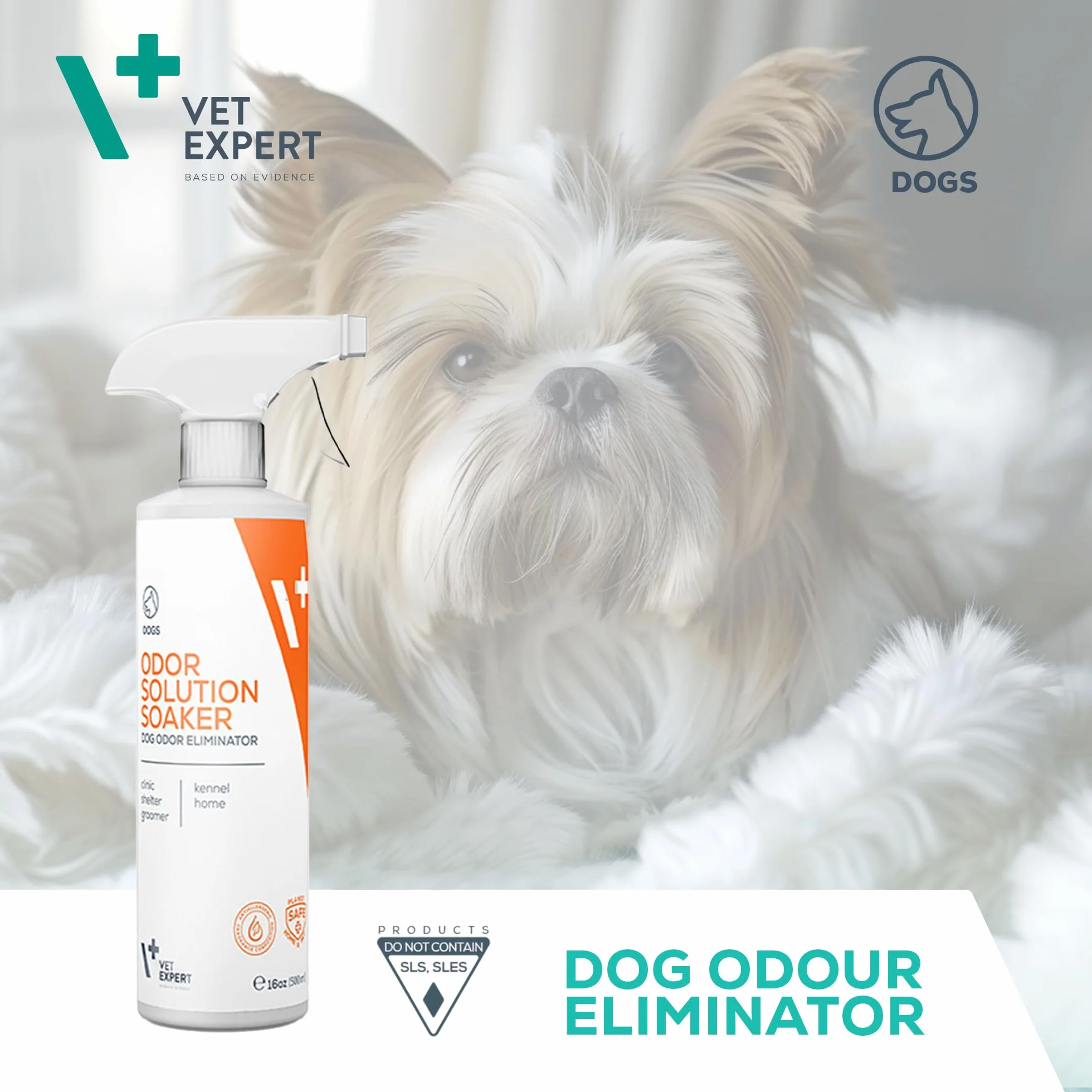 VET EXPERT DOG ODOR ELIMINATOR + TRIGGER - neutralizator zapachów psów 500 ml