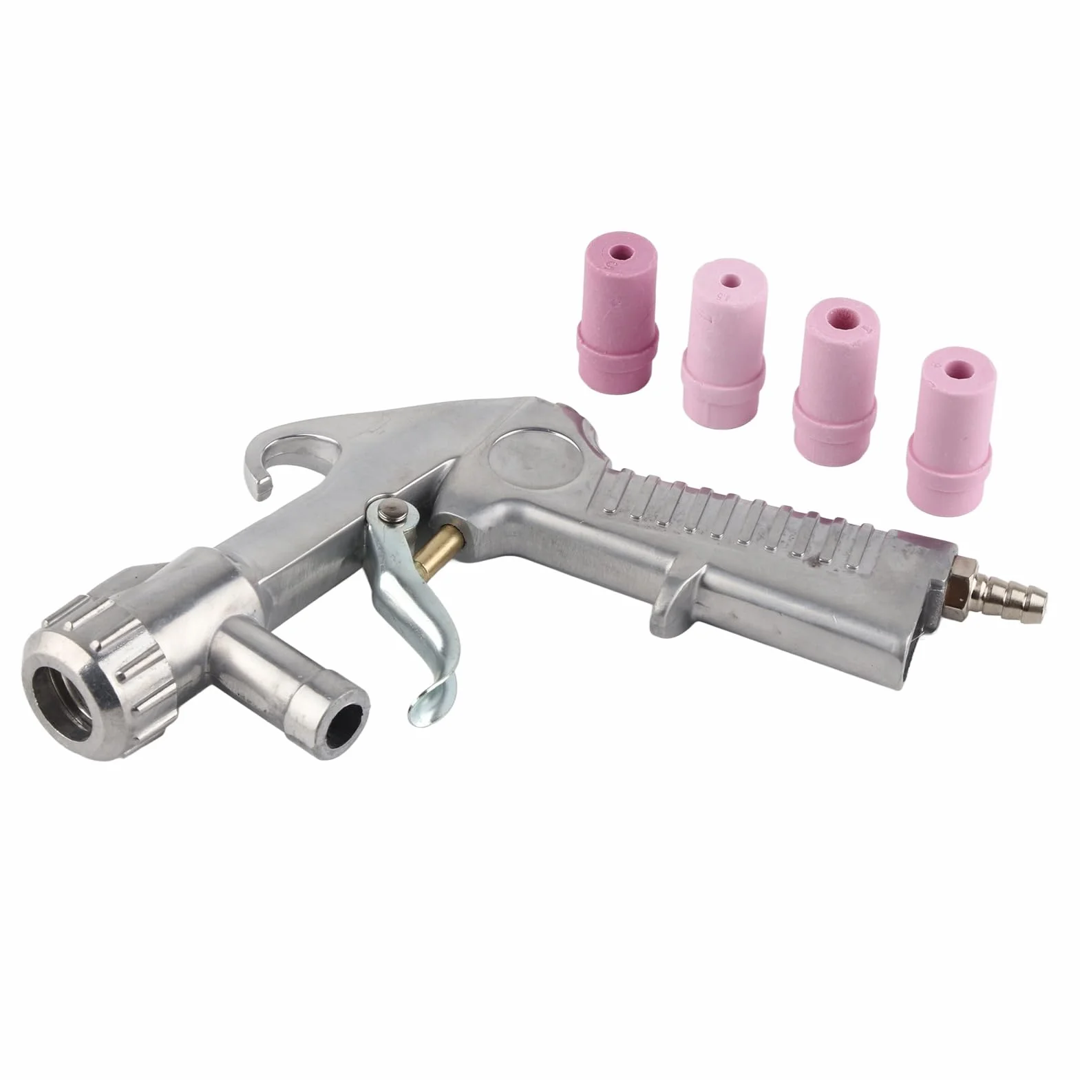 Piaskarka Pneumatyczny pistolet do piaskowania Zestaw do piaskowania Piaskarka Dysza syfonu powietrznego Piaskowanie ścierne z 4 dyszami ceramicznymi, użyj ciśnienia powietrza 60-120 psi