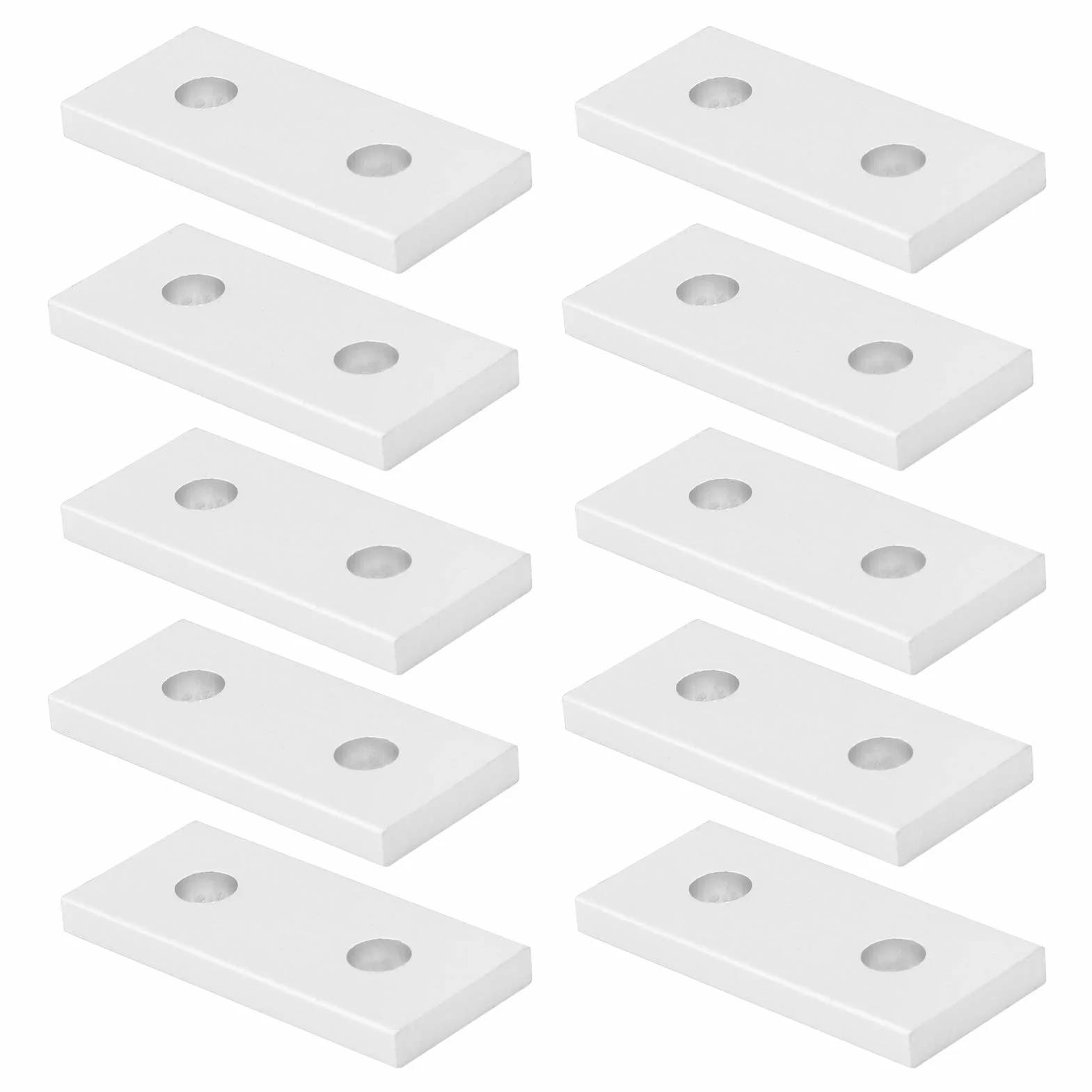 Płyta łącząca aluminiowa do zbrojenia pionowego 2 otwory zestaw 10 sztuk