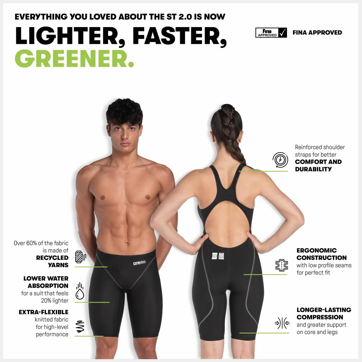 ARENA Jednoczęściowy strój kąpielowy Dziewczynki Powerskin St Next Ob Jr (1 w zestawie)