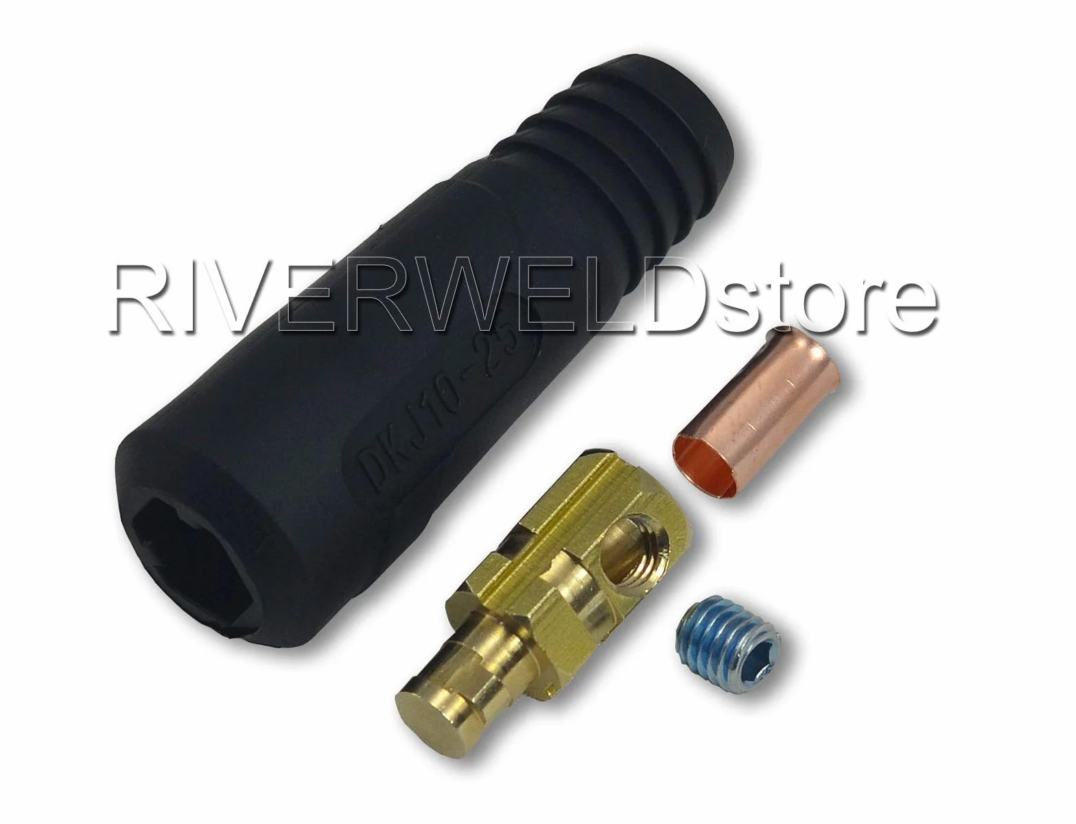 RIVERWELD TIG Spawanie panelu kablowego złącze-Plug DKJ10-25 200AMP DINSE Szybkie połączenie czerwony i czarny kolor 2PCS