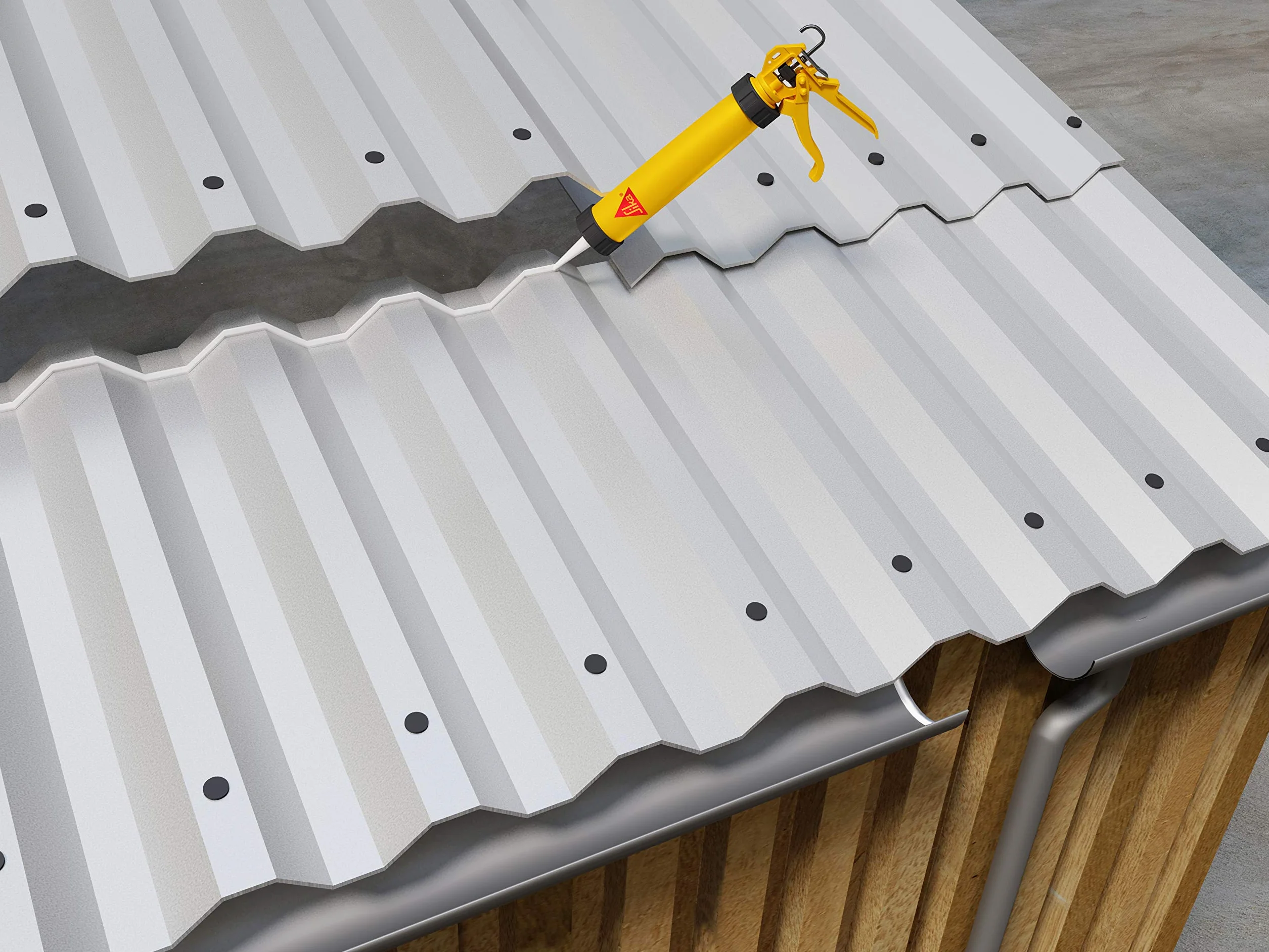 Sika Flex Klej Budowlany, Jasnoszary, 290 ml
