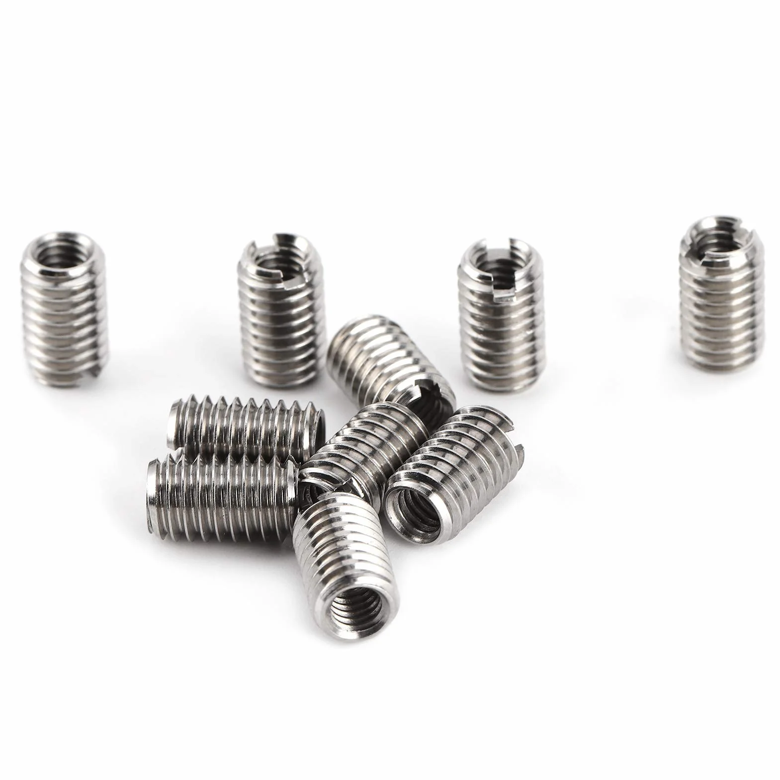 Wkładka do Naprawy Gwintów, 10 szt. M4 X 0.7mm Gwint żeński M6 X 1mm Gwint Męski Wkładki Gwintowane Nakrętka Redukcyjna ze Stali Nierdzewnej, Wkładki z Gwintem Zewnętrznym
