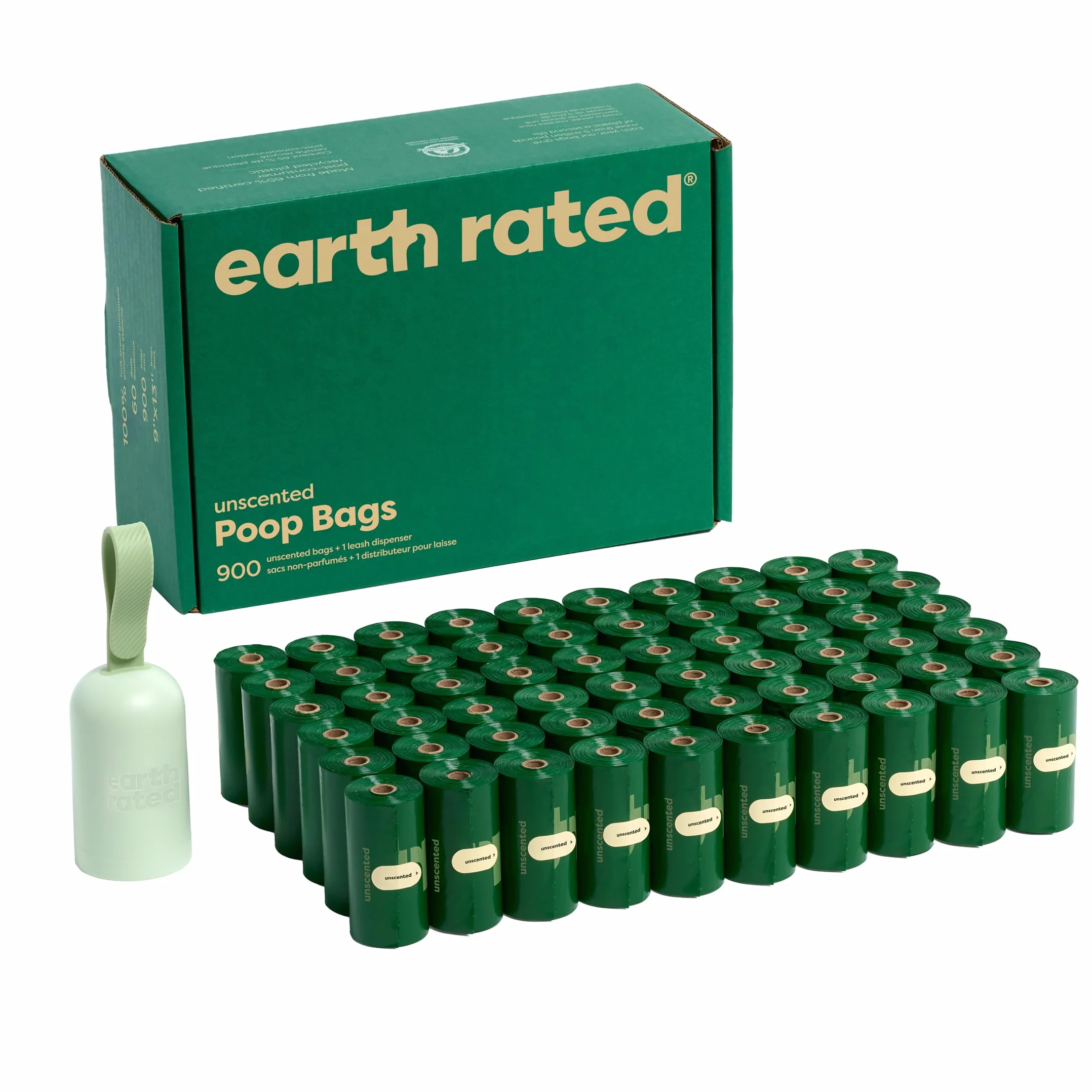 Earth Rated Pojemnik na Woreczki na Psie Odchody Bezzapachowy 1 Pojemnik 900 Woreczków