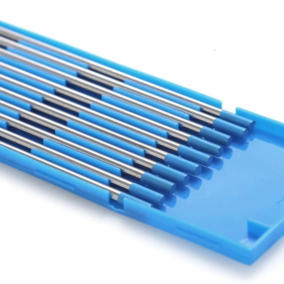TEN-HIGH Elektrody wolframowe TIG, 2% lantanu, WL20 (niebieski), 1,6 mm x 150 mm, 10 sztuk w opakowaniu