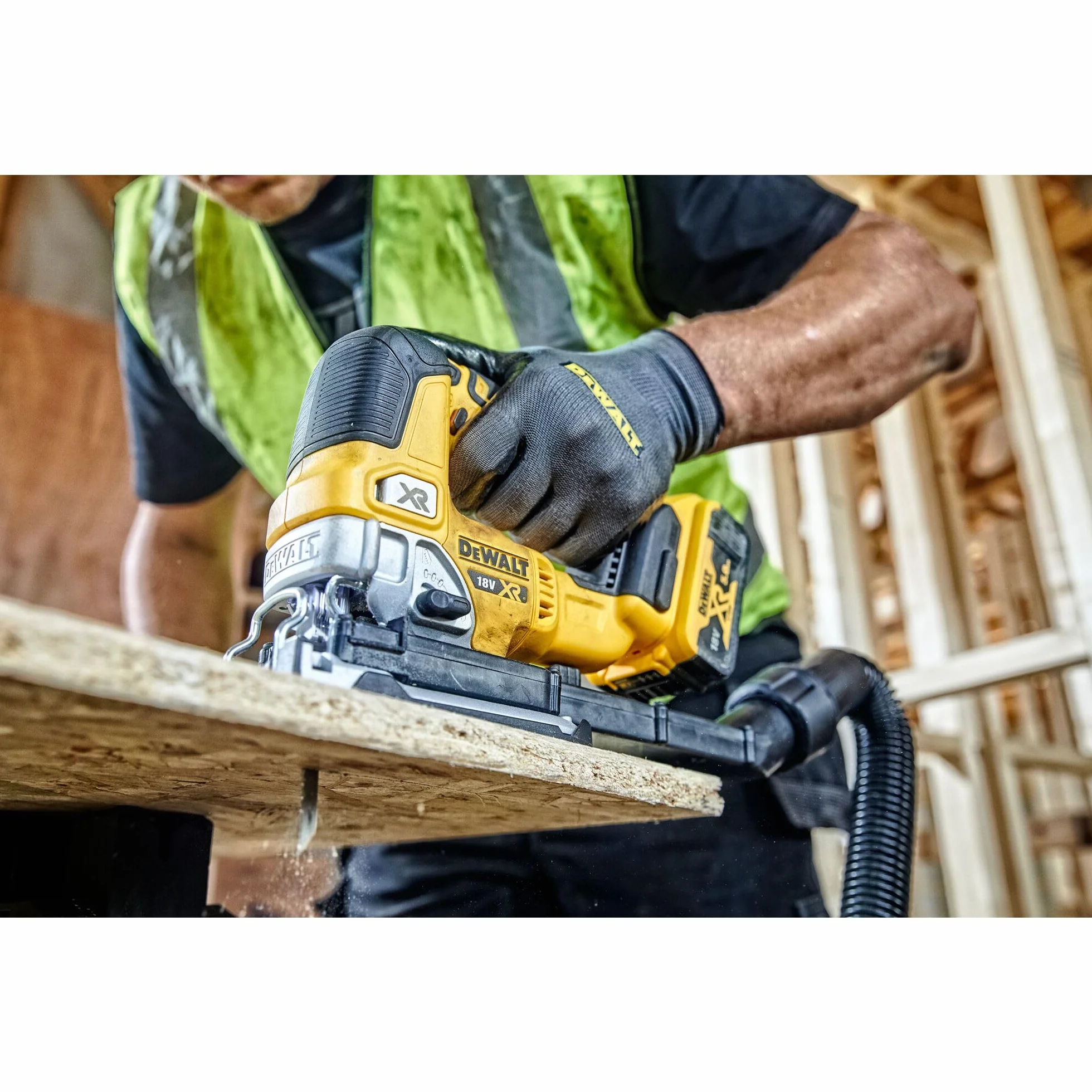 Dewalt Wyrzynarka Akumulatorowa, Żółty, 135 mm