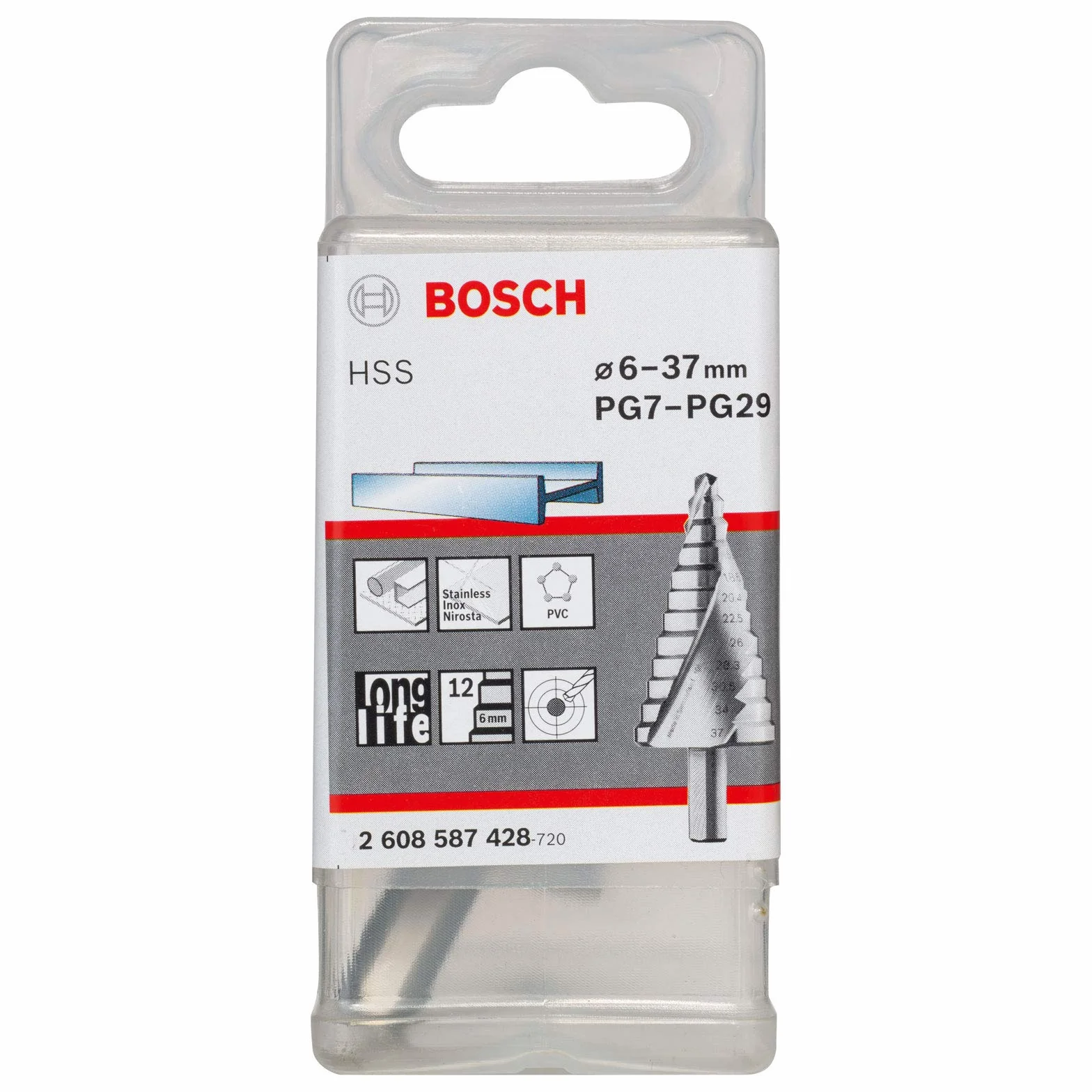 Bosch Profesional Wiertło stopniowe HSS 6-37 mm, 10,0 mm, 93 mm