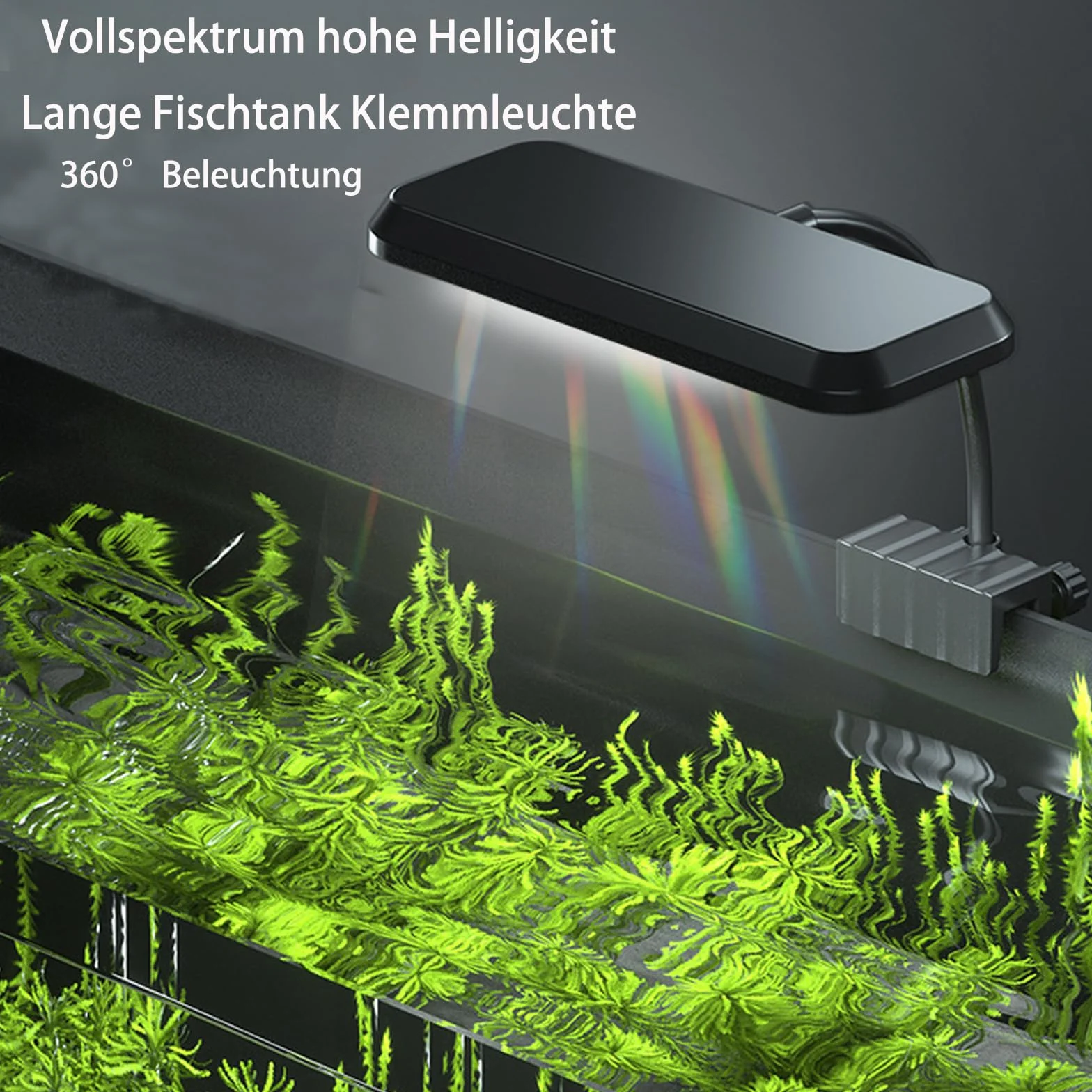 92RA Oświetlenie LED 360°, Lampa LED Energooszczędna i Odporna na Zaparowanie, Światło Wodoszczelne dla Roślin Wodnych i Ryb (13 W)