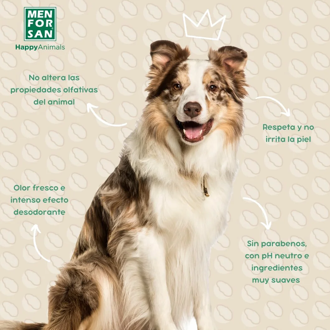 MENFORSAN Woda kolońska dla psów | Kokos | Intensywny i orzeźwiający zapach | Efekt odświeżający | Z bardzo delikatnymi składnikami, które NIE podrażniają skóry | O pH neutrum | 125 ml