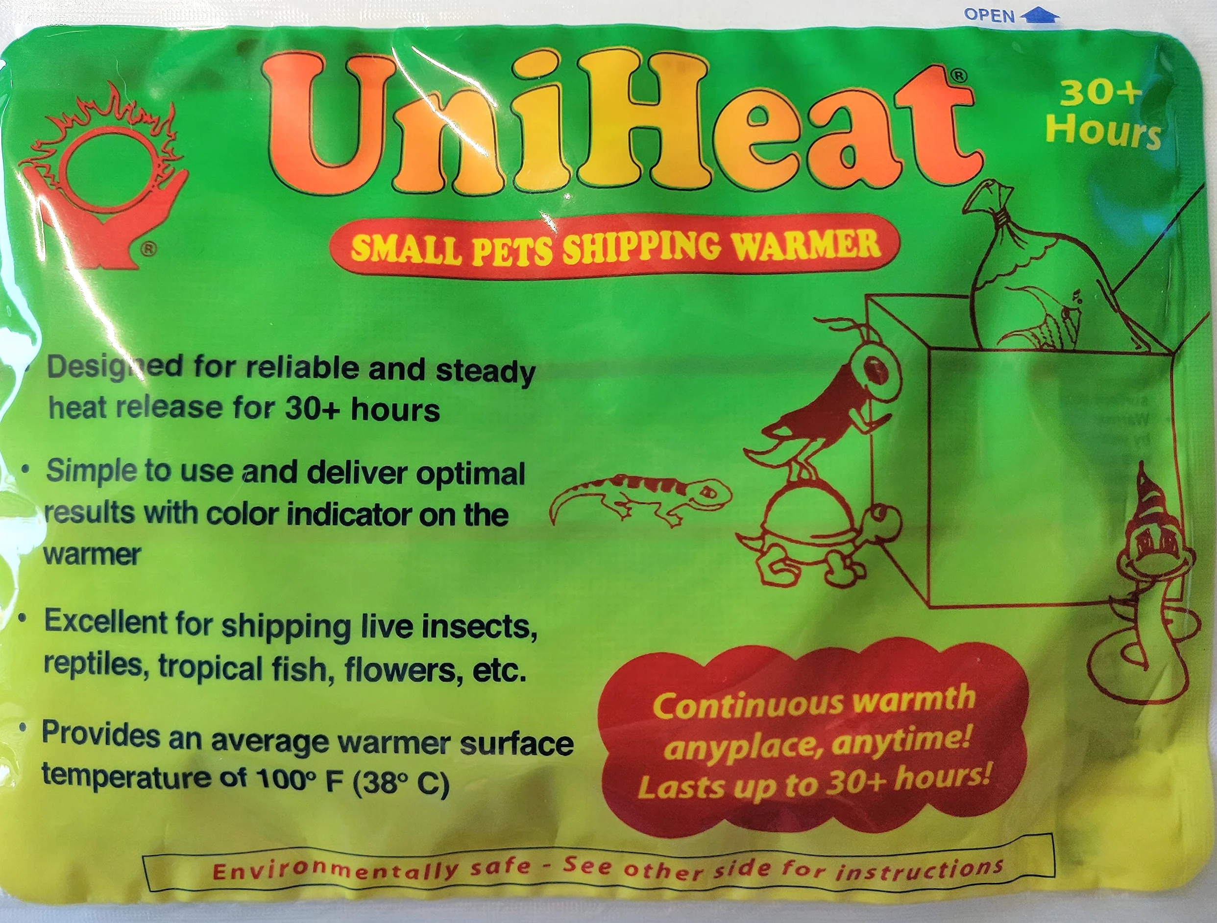 Uniheat Podgrzewacze wysyłkowe, odliczanie: cztery 40 godzin, trzy 30 godzin i dwa 20-godzinne pakiety grzewcze - łącznie 9 paczek