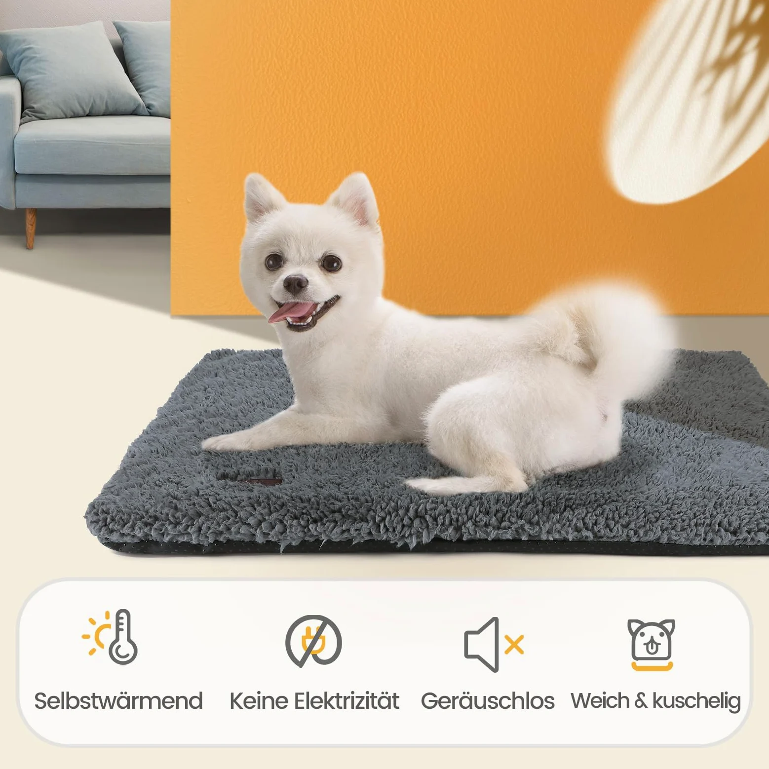 Mora Pets Samogrzewająca Mata Dla Psa 74x48 cm Antypoślizgowa Podkładka Grzewcza